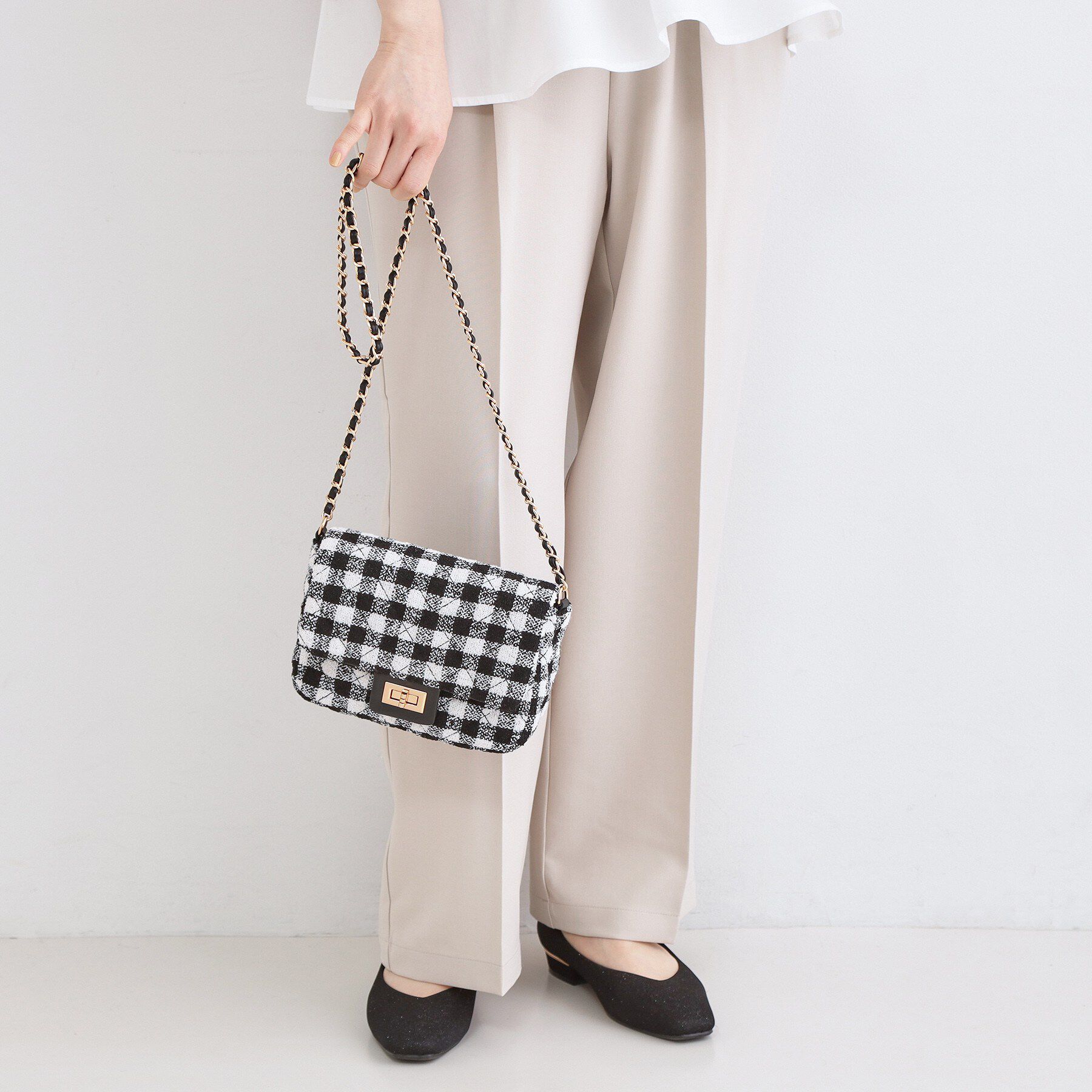 OPAQUE.CLIP「2WAYダイヤキルトチェーンショルダー」|ショルダー・メッセンジャー|