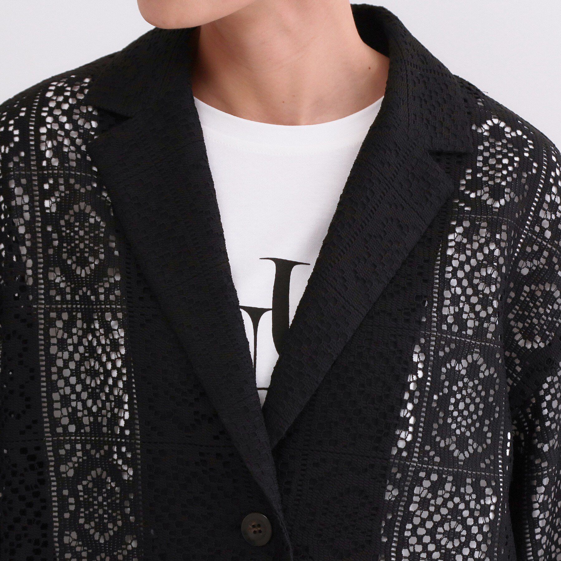 OPAQUE.CLIP「レーステーラードジャケット【洗濯機OK】」|テーラードジャケット|