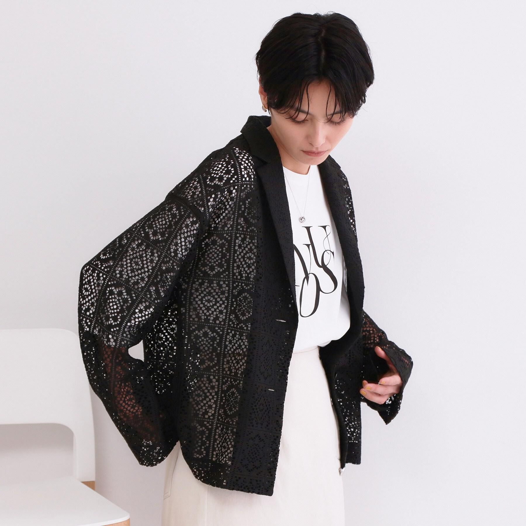 OPAQUE.CLIP「レーステーラードジャケット【洗濯機OK】」|テーラードジャケット|