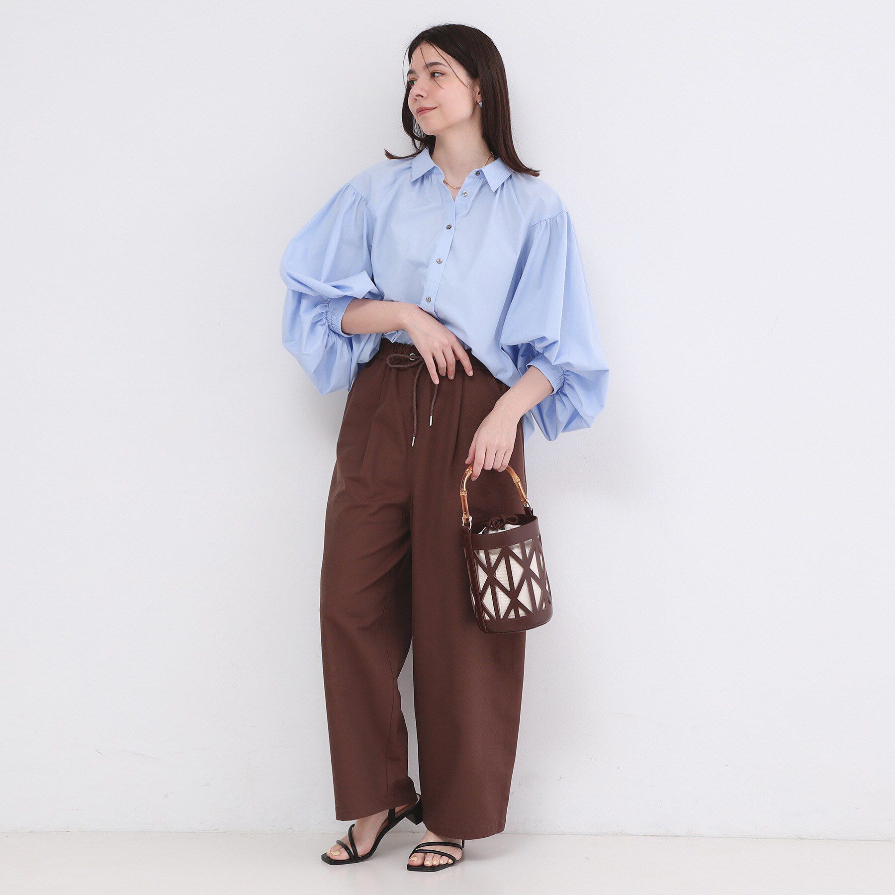 OPAQUE.CLIP「ボリュームスリーブシャツ【洗濯機OK】」|シャツ・ブラウス|