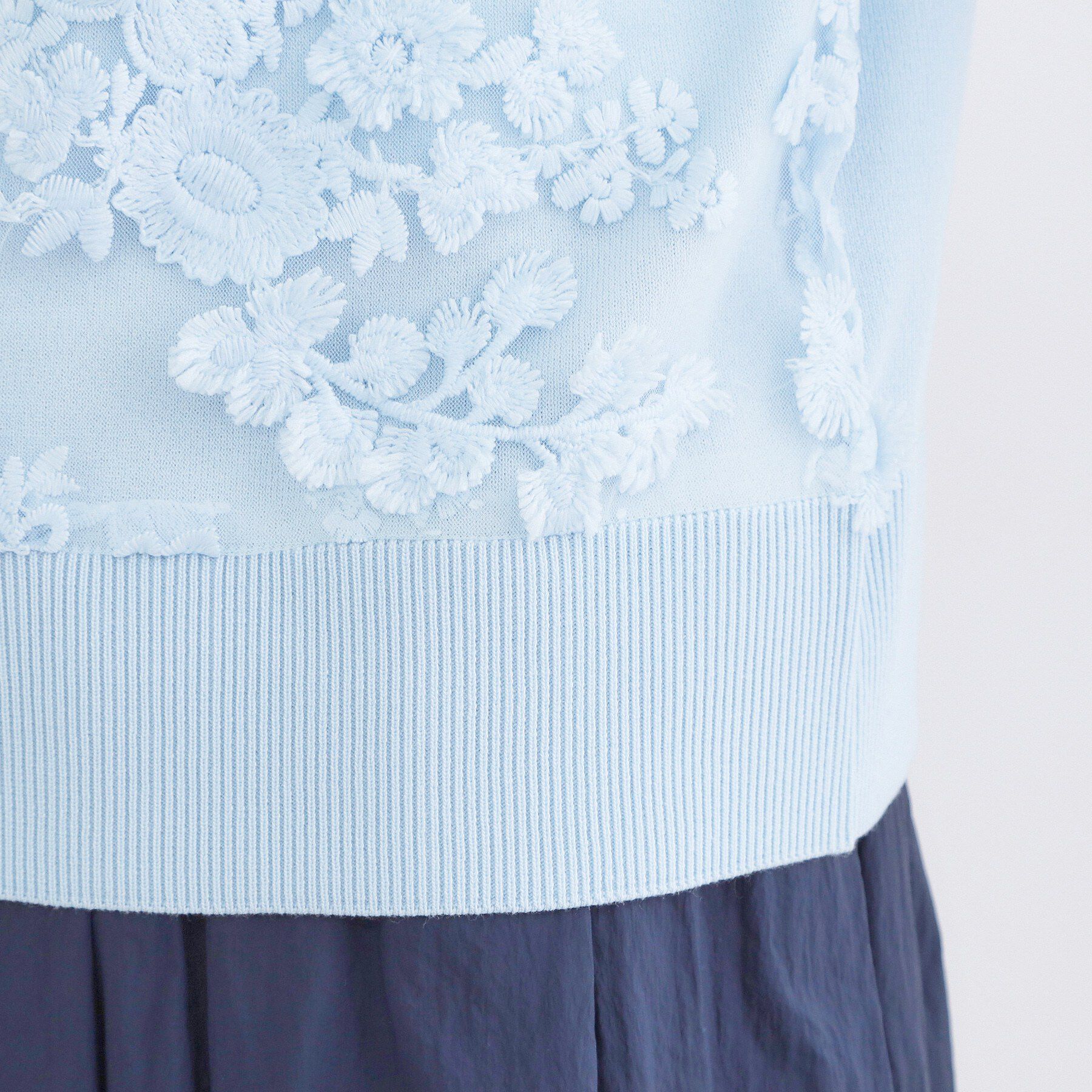 OPAQUE.CLIP「チュールレースニットカーディガン【洗える】」|カーディガン|