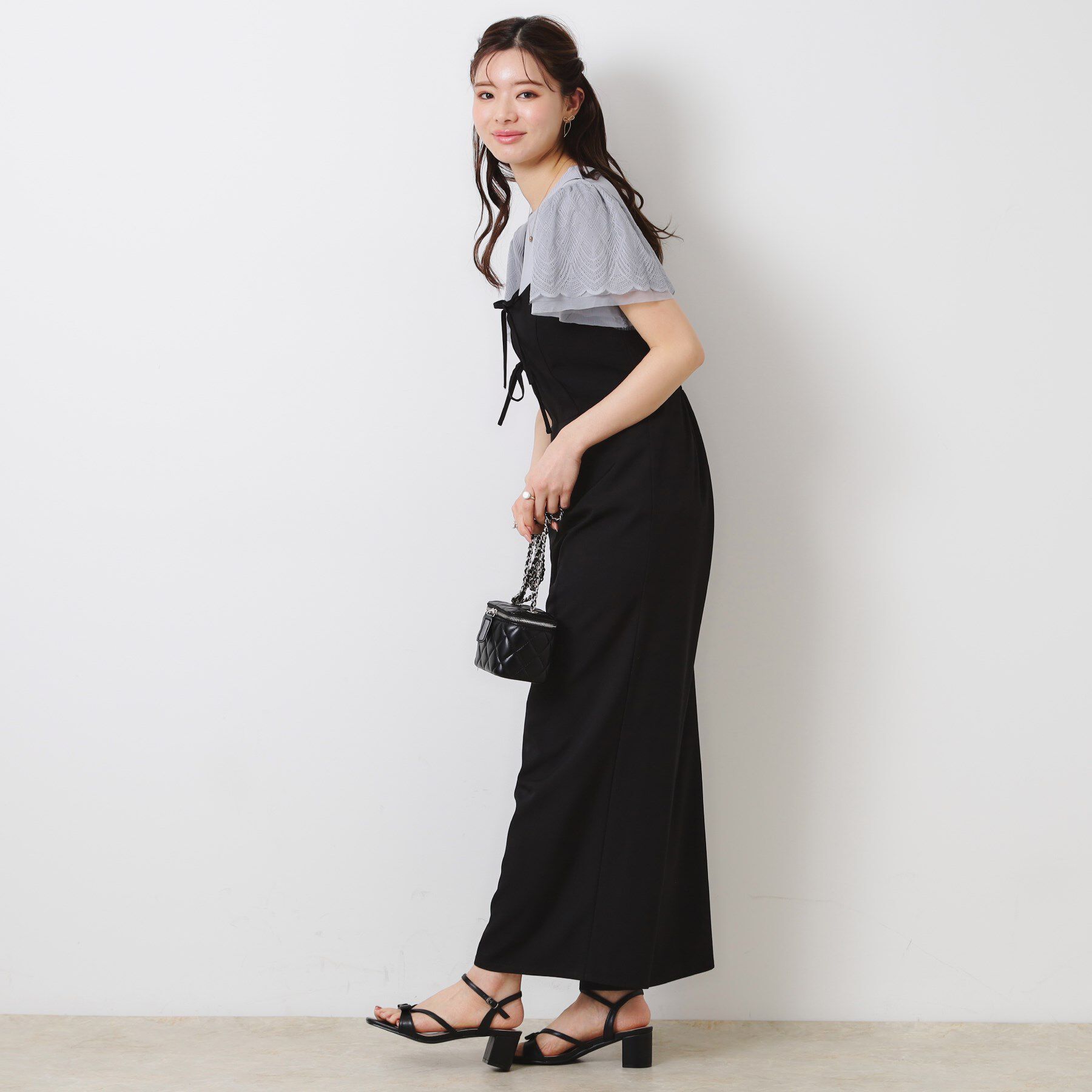 Couture broach「【大人可愛い・肩紐調節可能】リボンキャミサロペット」|オールインワン|