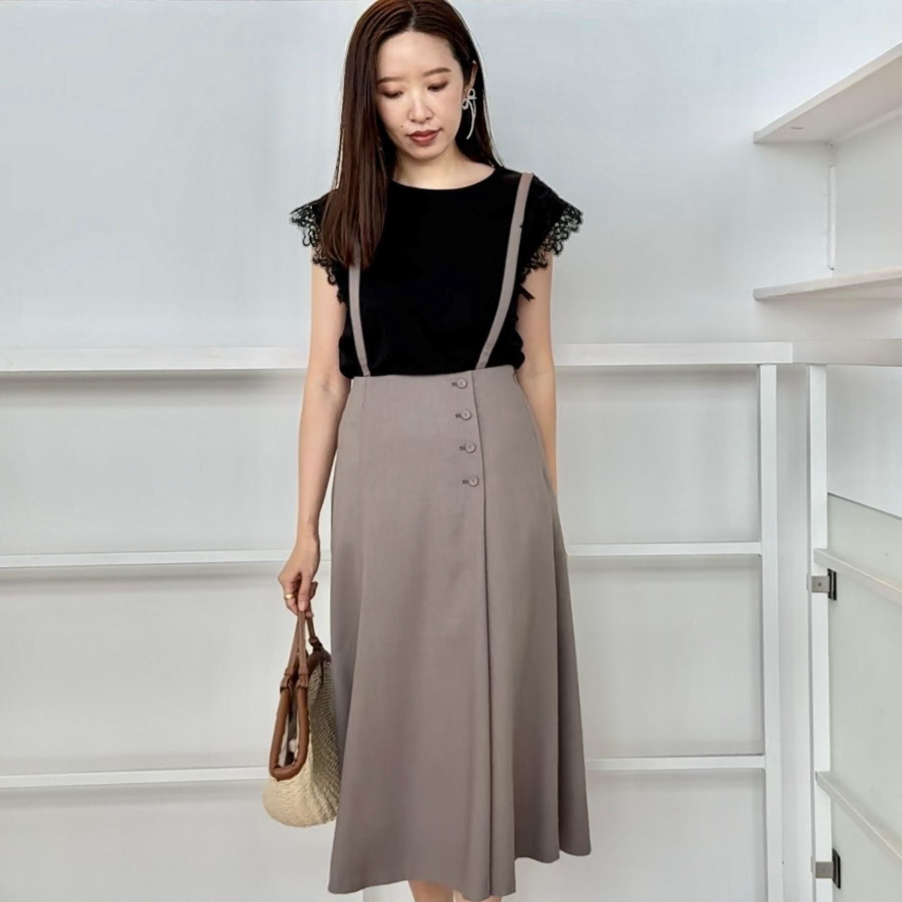 Couture broach「【マシンウォッシャブル・UVケア・接触冷感】フレンチ肩レースカットソー」|Tシャツ・カットソー|