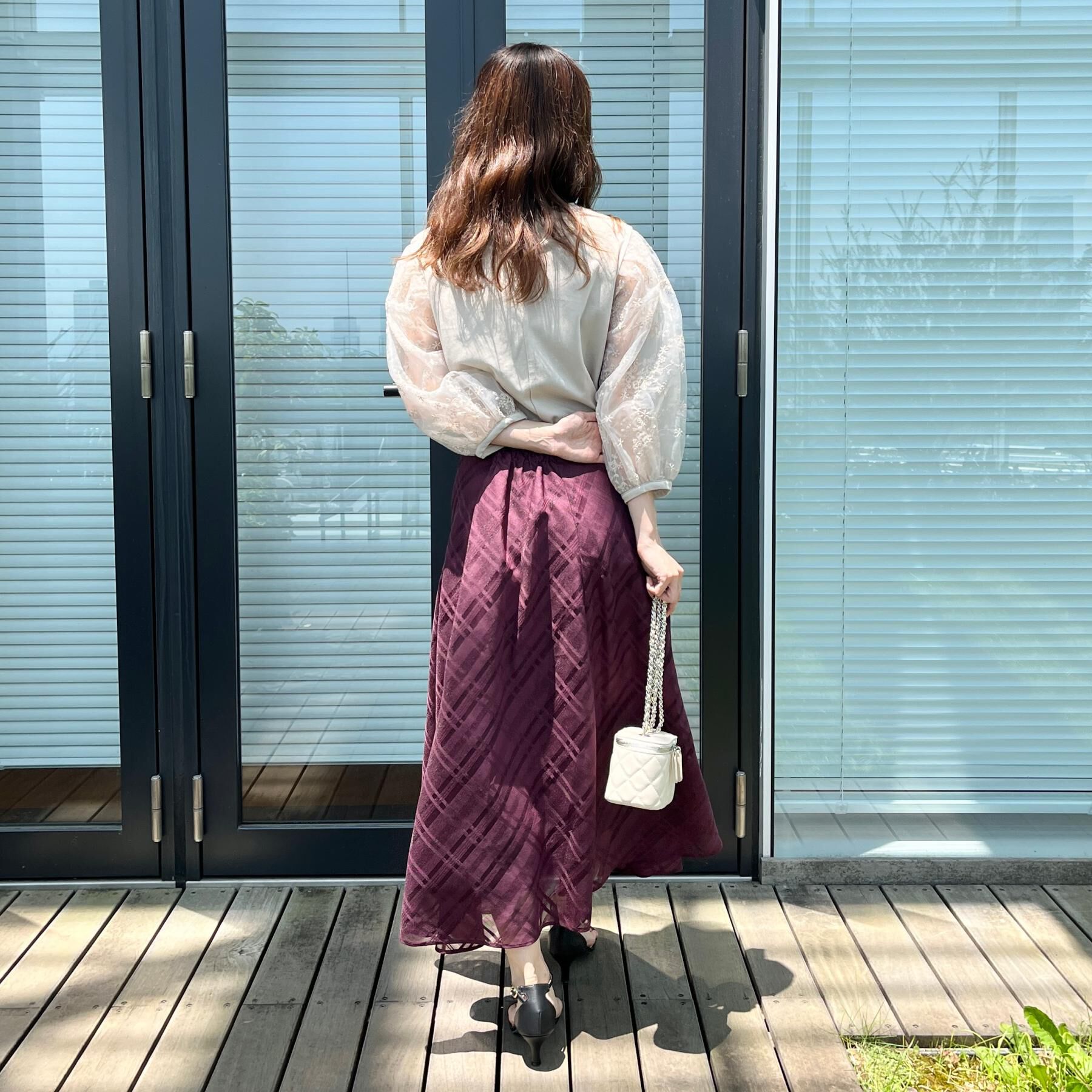 Couture broach「【接触冷感・UVカット・マシンウォッシャブル】袖レースドッキングカットソー」|Tシャツ・カットソー|