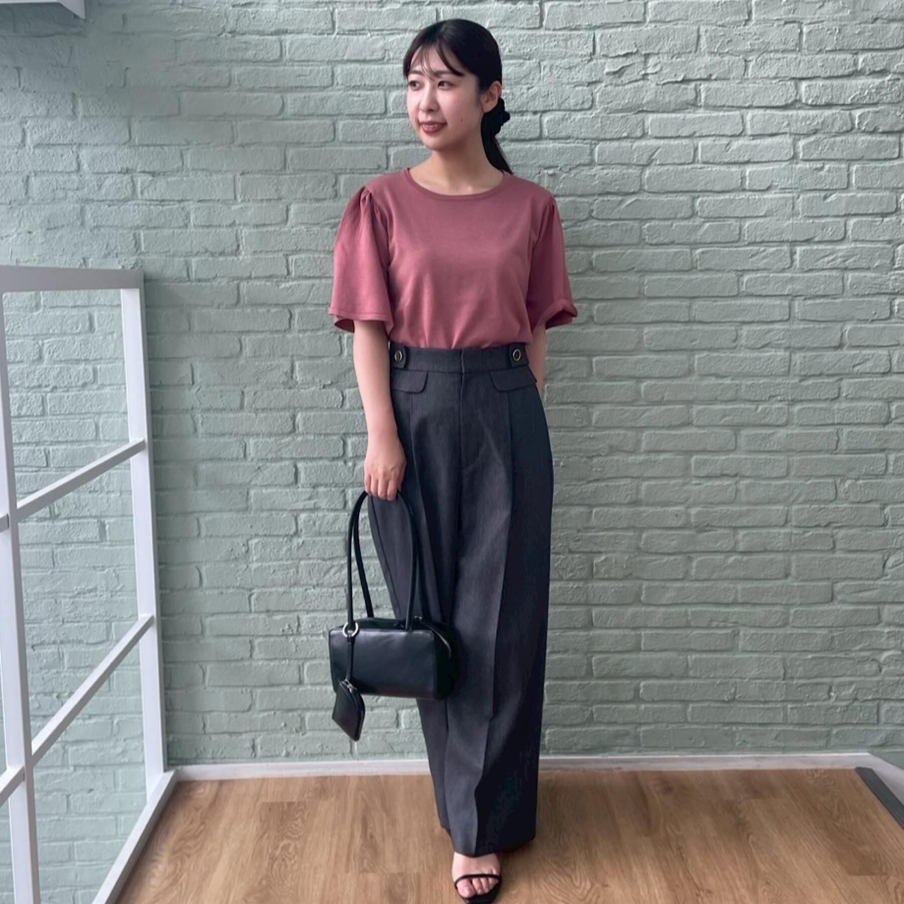 Couture broach「【フェミニン・5分袖・通勤】配色フレアスリーブニット」|ニット・セーター|