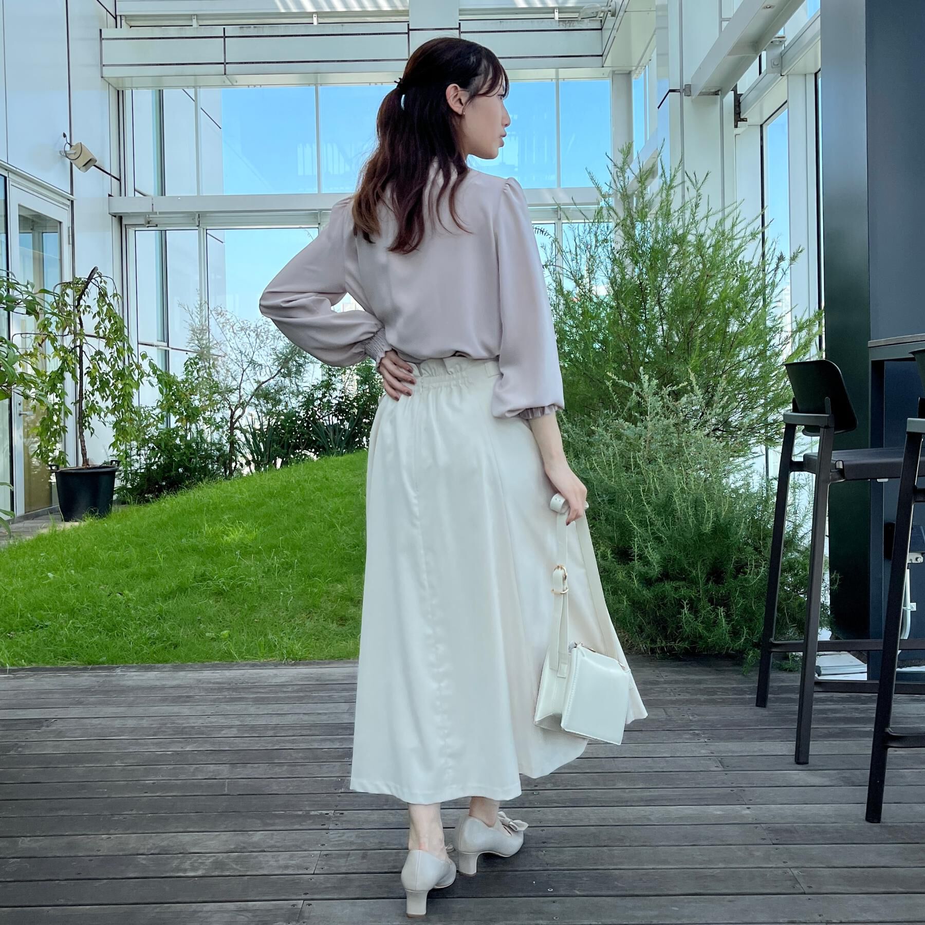 Couture broach「【大人可愛い・通勤】スカラウエスト サイドベルト パネルスカート」|スカート|