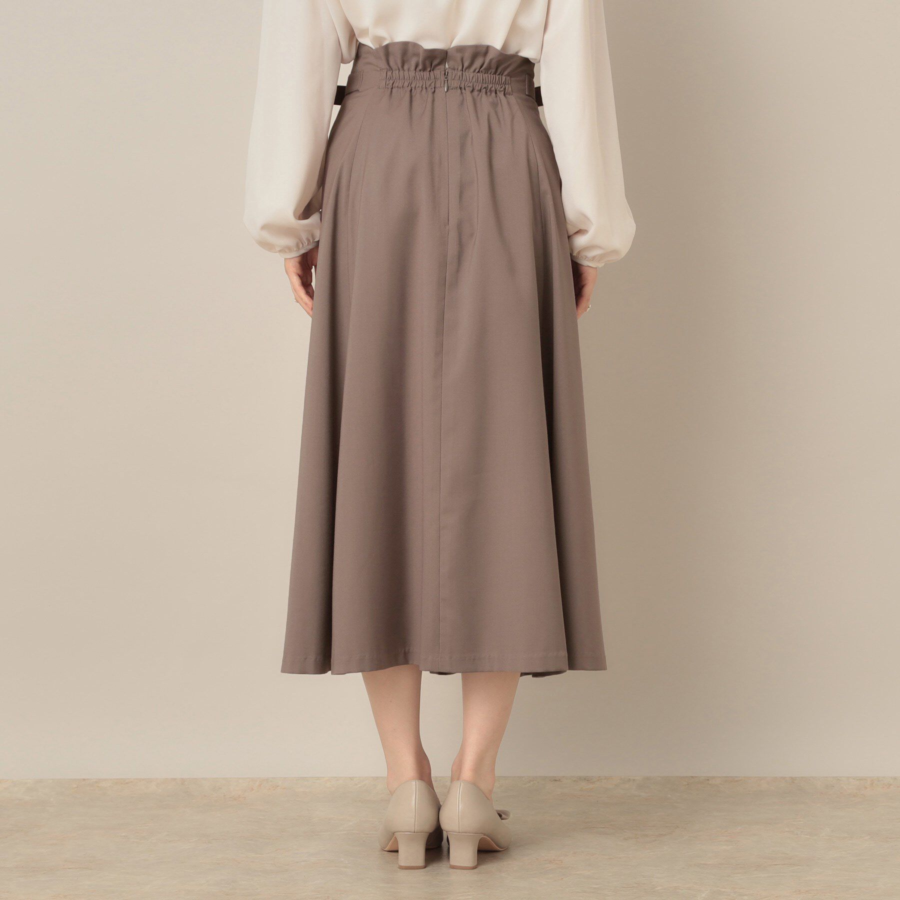 Couture broach「【大人可愛い・通勤】スカラウエスト サイドベルト パネルスカート」|スカート|