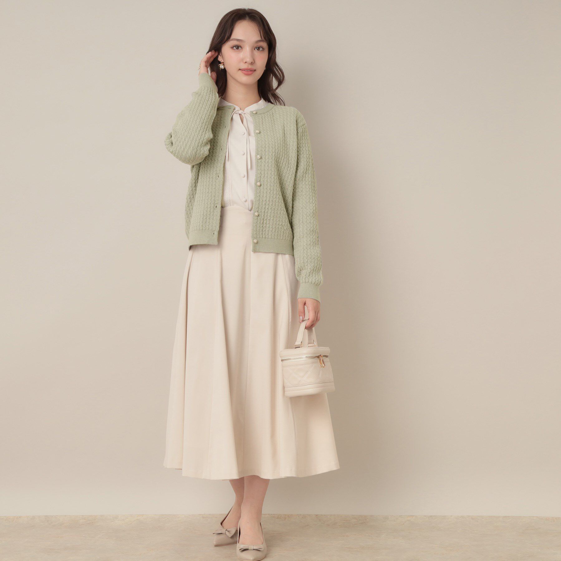 Couture broach「【大人可愛い・きれいめ・通勤】ケーブルカーディガン」|カーディガン|