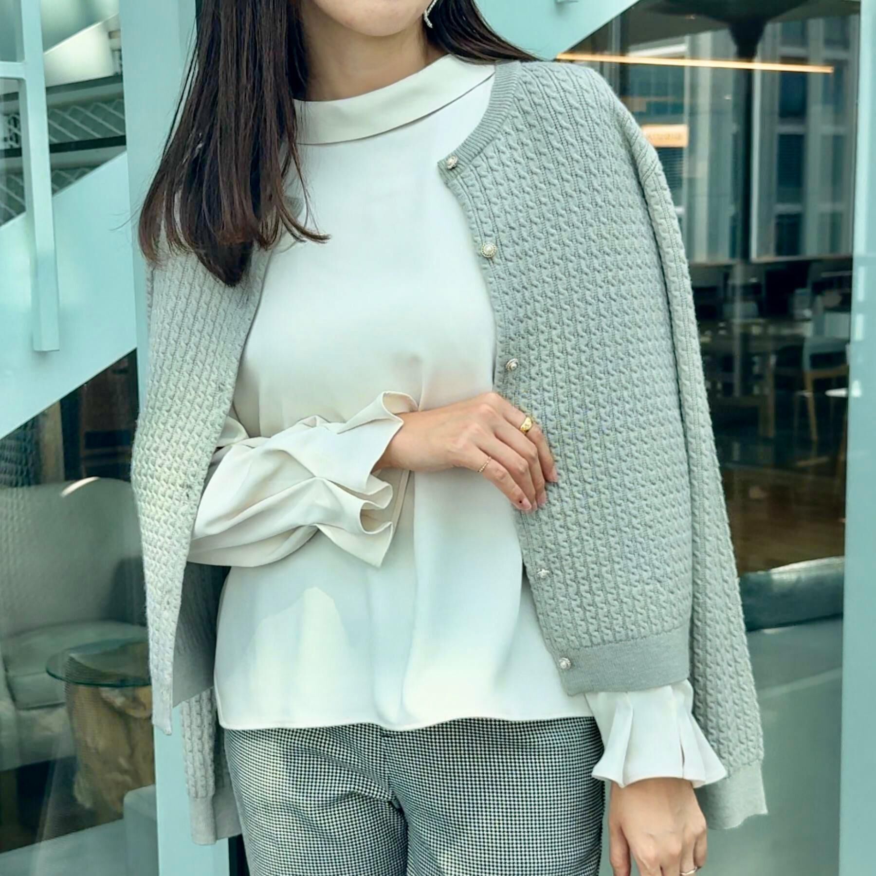 Couture broach「【大人可愛い・きれいめ・通勤】ケーブルカーディガン」|カーディガン|