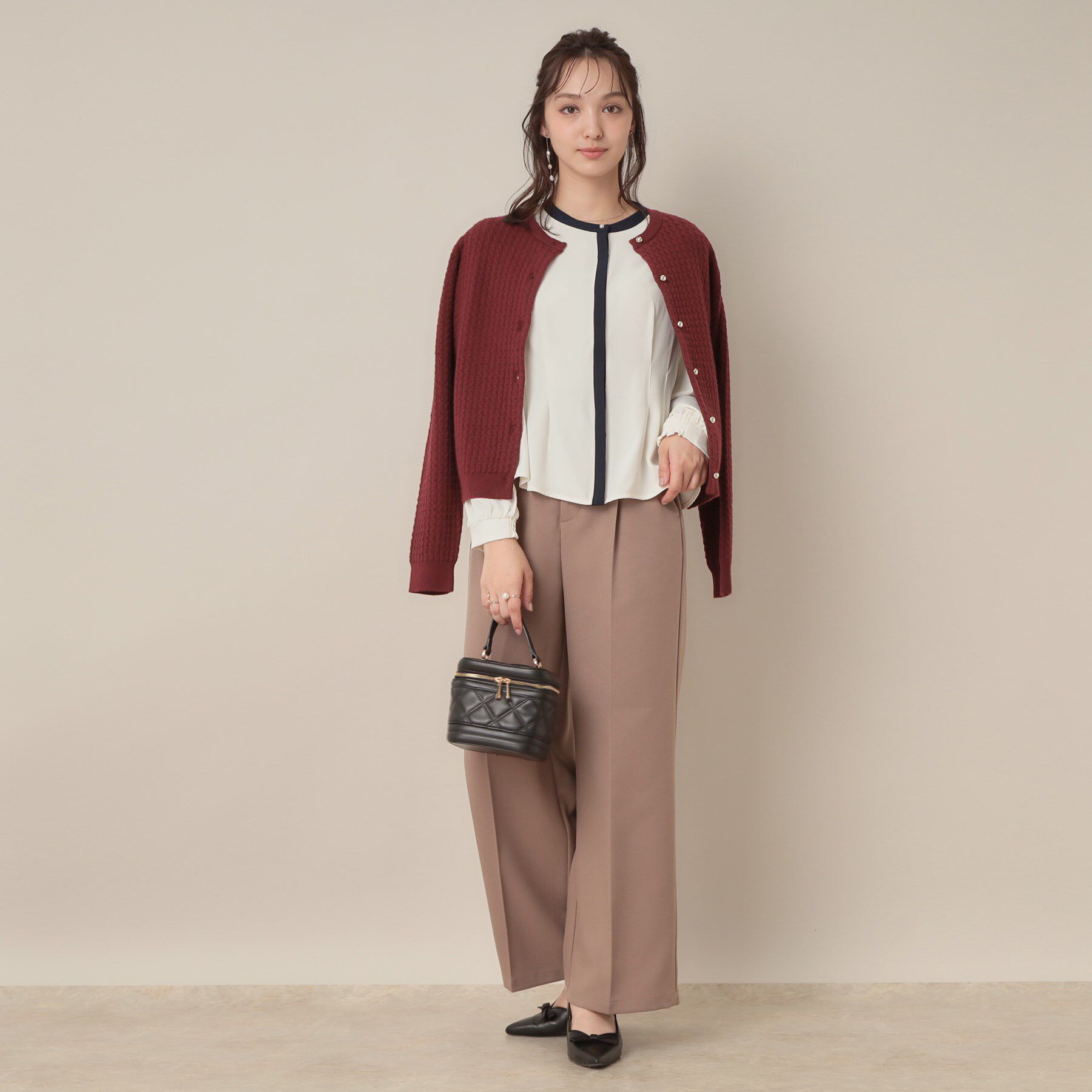 Couture broach「【大人可愛い・きれいめ・通勤】ケーブルカーディガン」|カーディガン|