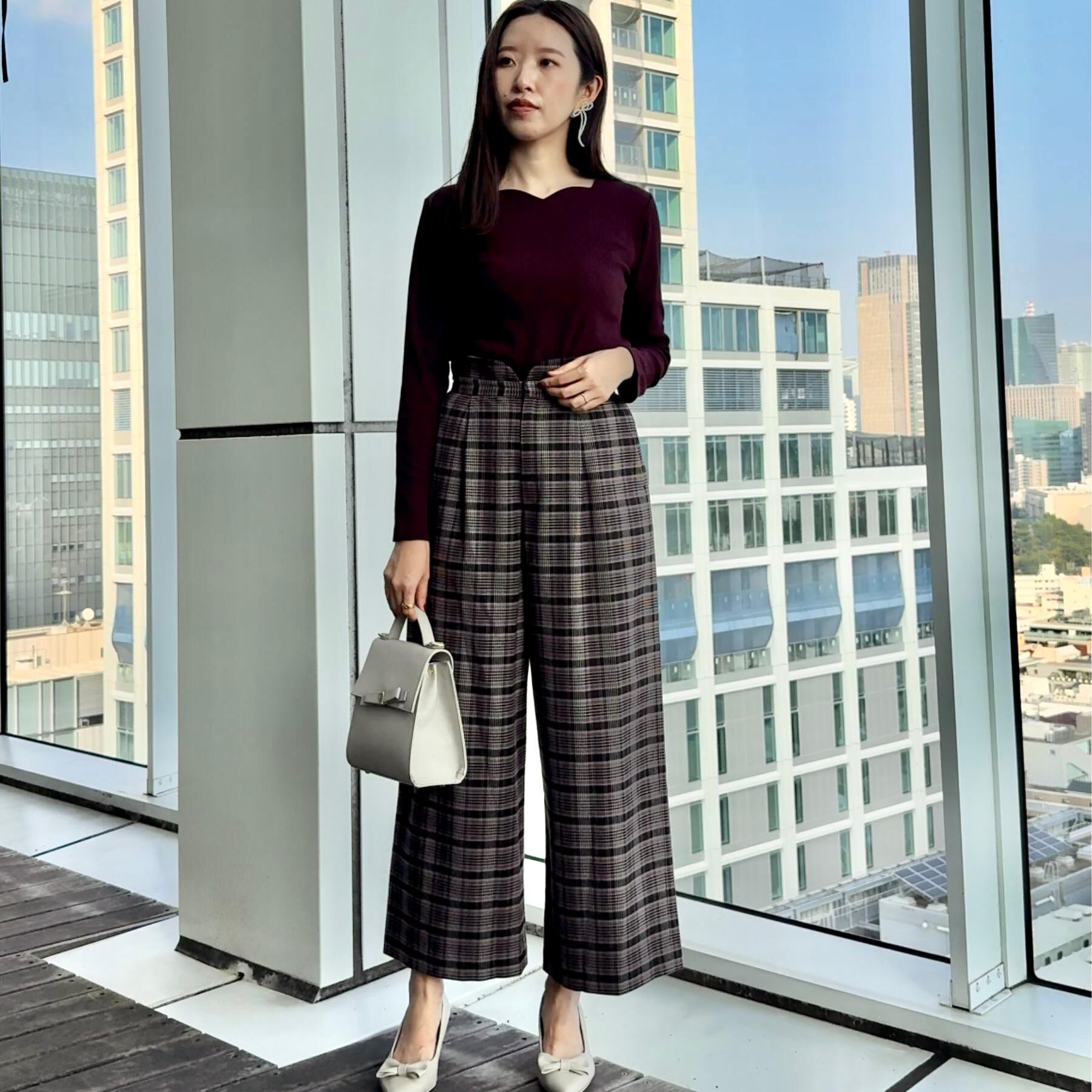 Couture broach「【マシンウォッシャブル・通勤・大人可愛い】ハートネックテレコプルオーバー」|Tシャツ・カットソー|