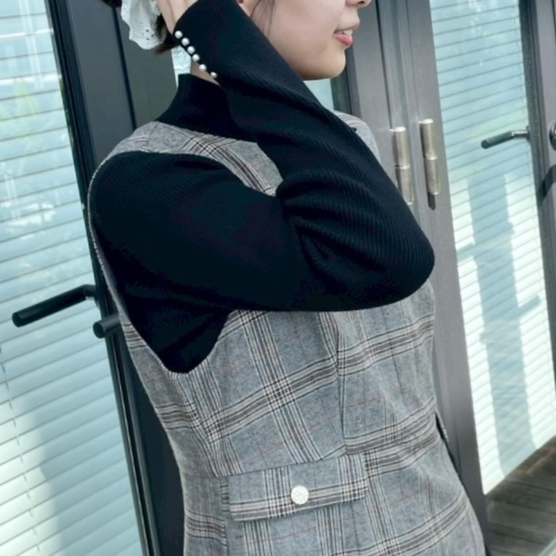 Couture broach「【多機能・フェミニン】パール調リブニット」|ニット・セーター|