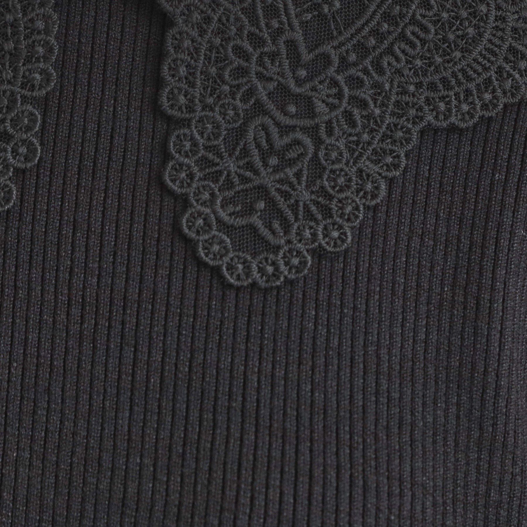 Couture broach「【着映え・フェミニン・通勤】レース衿カフス付きリブニット」|ニット・セーター|