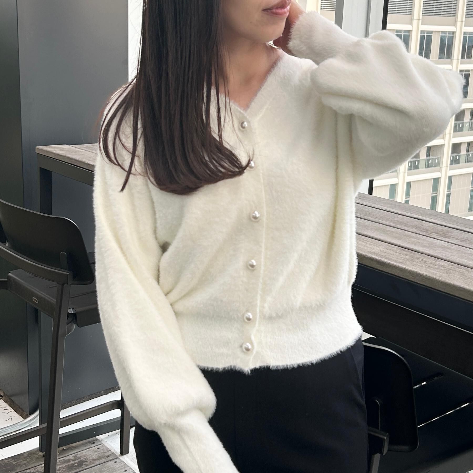 Couture broach「【前後2WAY】Springフェザーカーデトップス」|カーディガン|