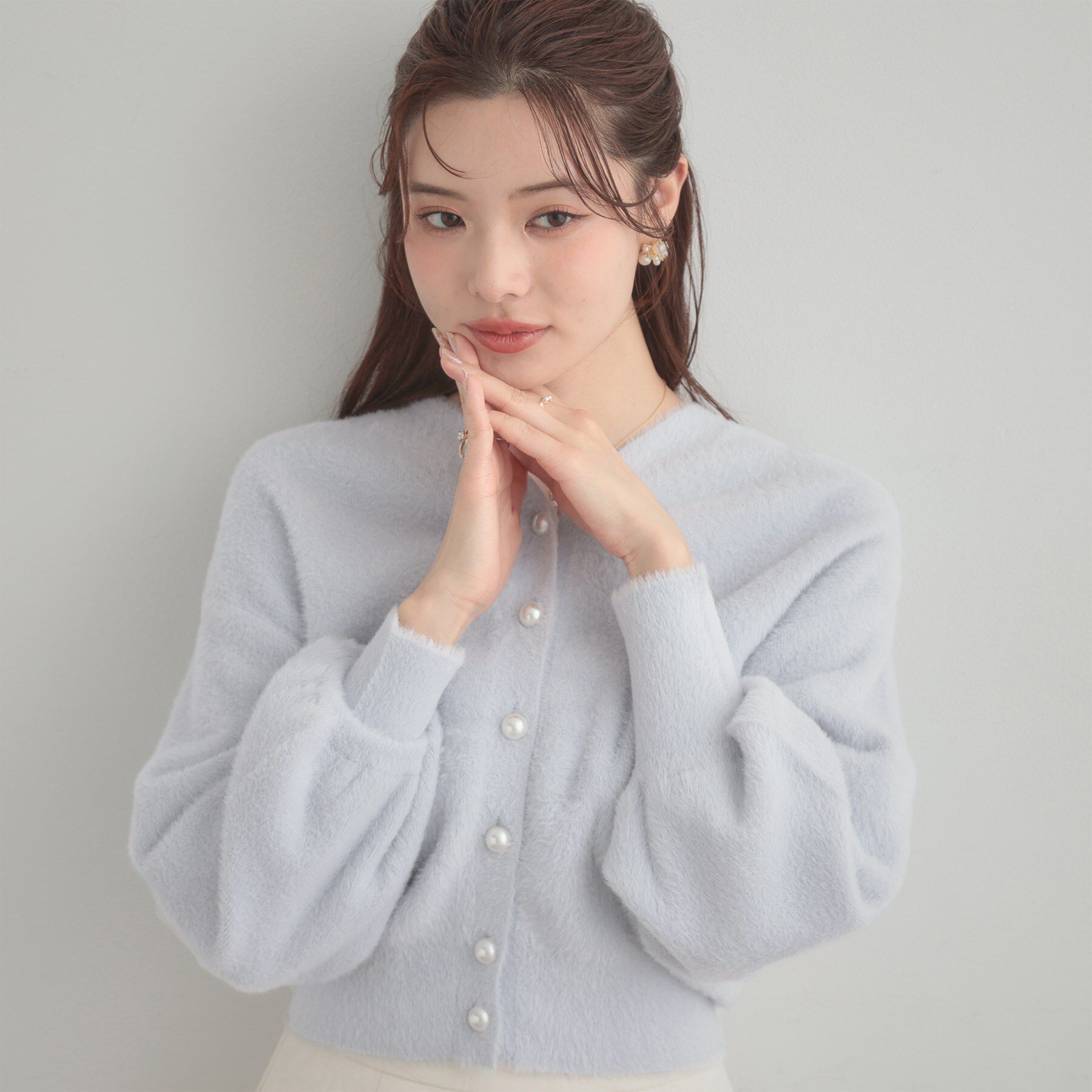 Couture broach「【前後2WAY】Springフェザーカーデトップス」|カーディガン|