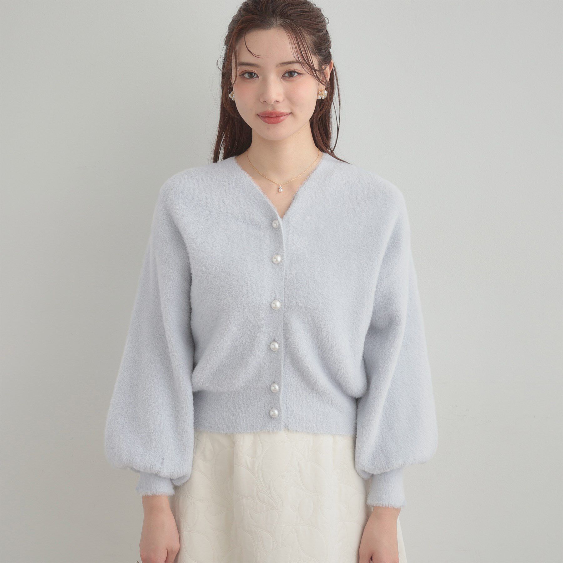 Couture broach「【前後2WAY】Springフェザーカーデトップス」|カーディガン|