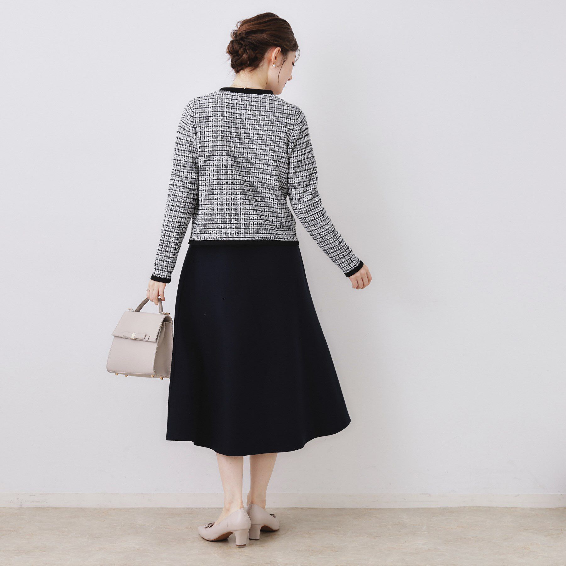 Couture broach「【ハレの日・通勤】ラメツイード ニットカーディガン」|カーディガン|