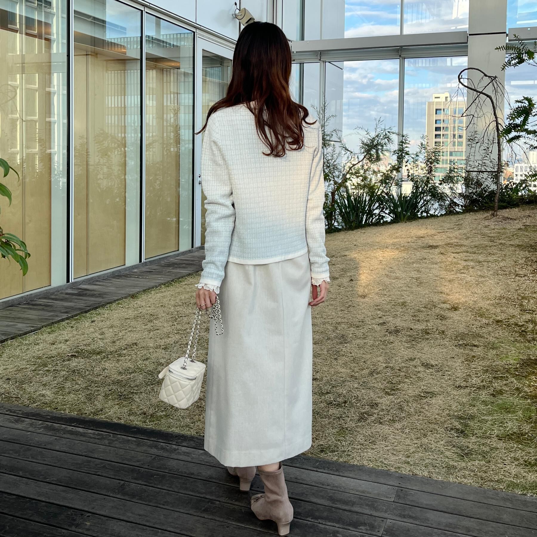 Couture broach「【ハレの日・通勤】ラメツイード ニットカーディガン」|カーディガン|