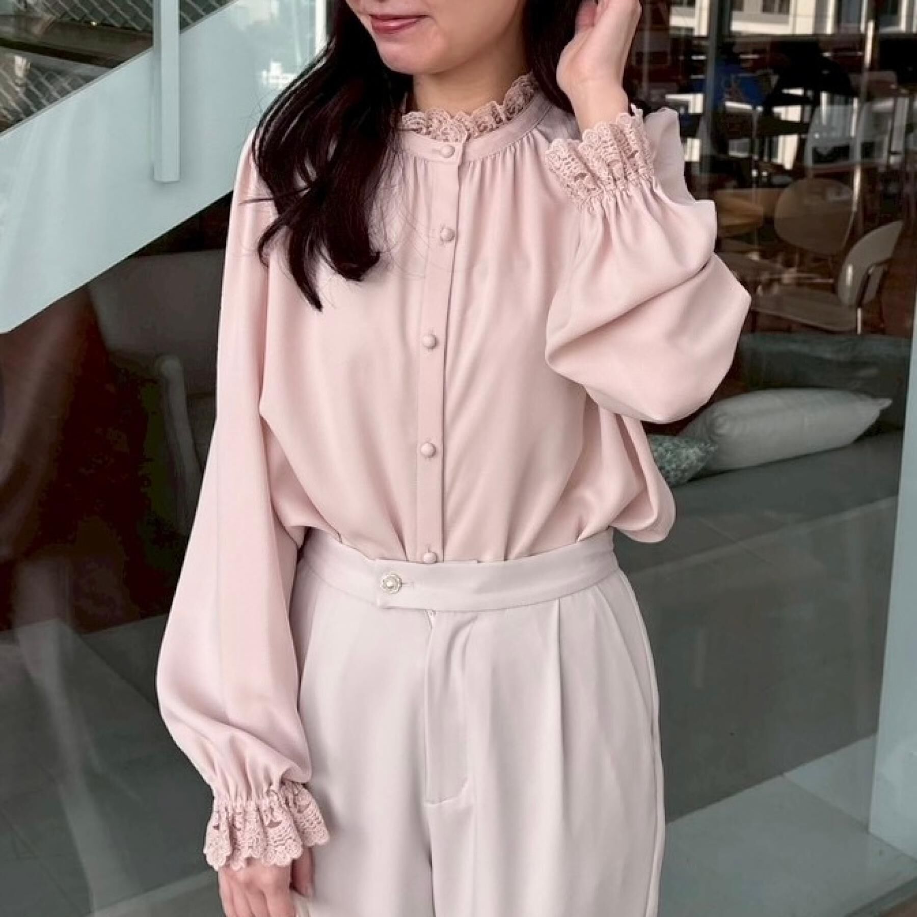 Couture broach「【2WAY・ハレの日・通勤】エンブロレースブラウス」|シャツ・ブラウス|