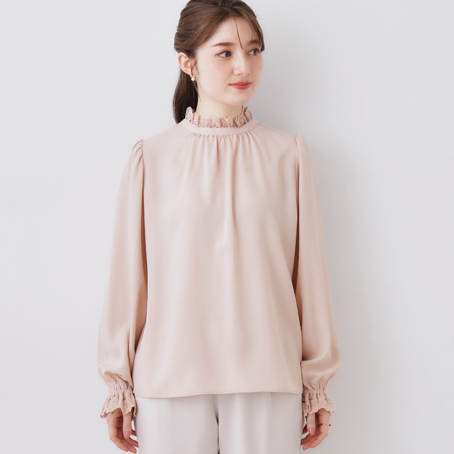 Couture broach「【2WAY・ハレの日・通勤】エンブロレースブラウス」|シャツ・ブラウス|