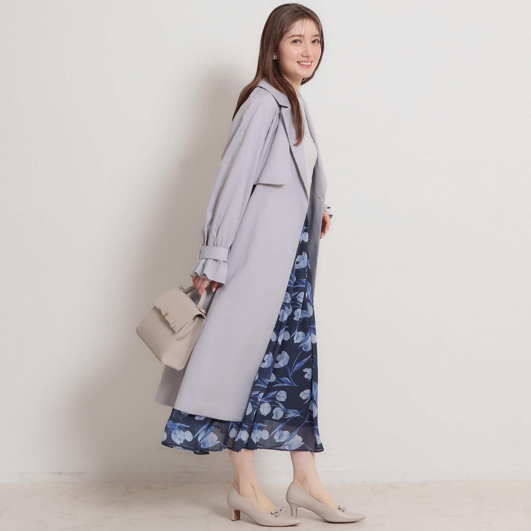 Couture broach「【撥水・ハレの日・通勤】ロングトレンチコート」|トレンチコート|