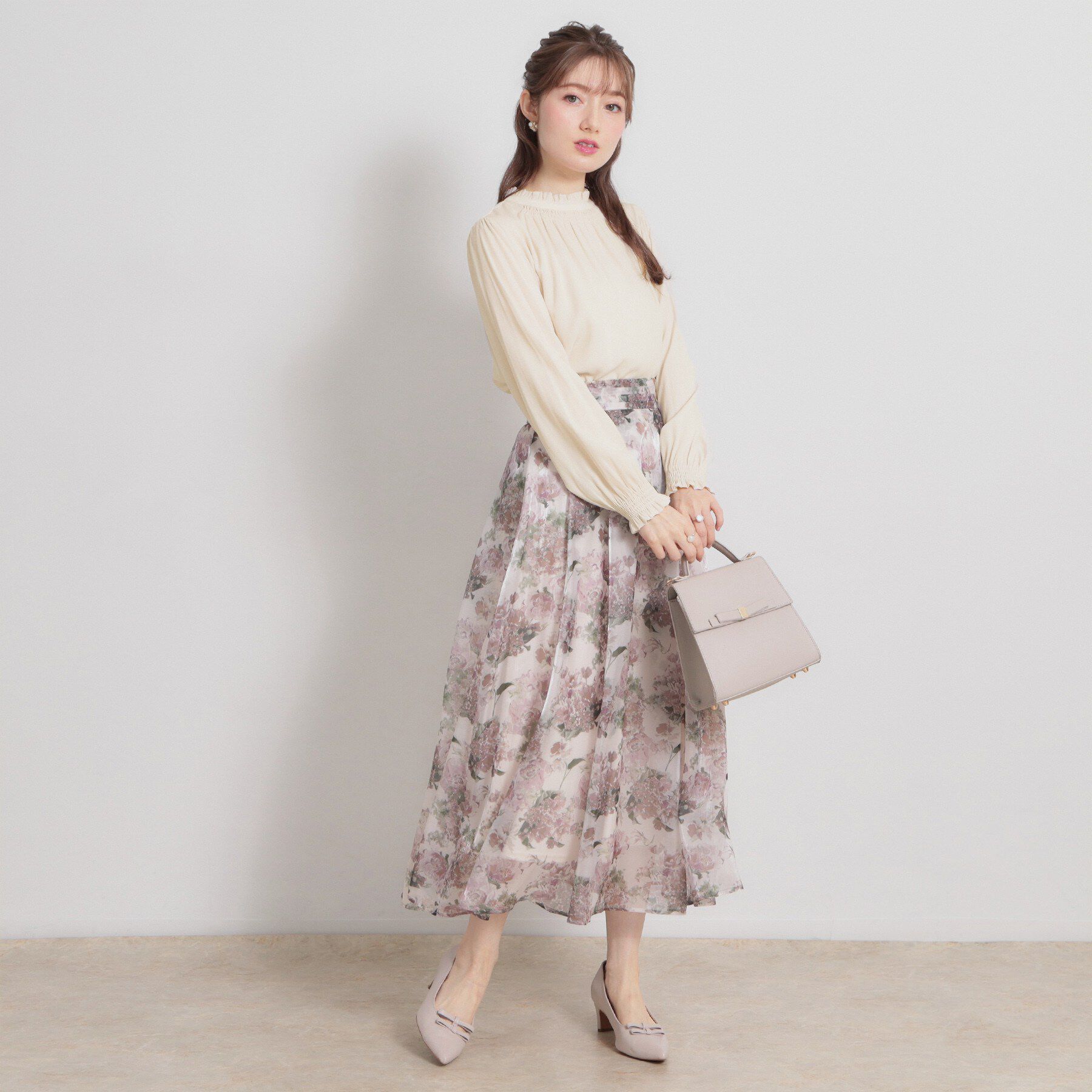 Couture broach「【前後2WAY・洗える】RTピケ リボン ブラウス」|シャツ・ブラウス|