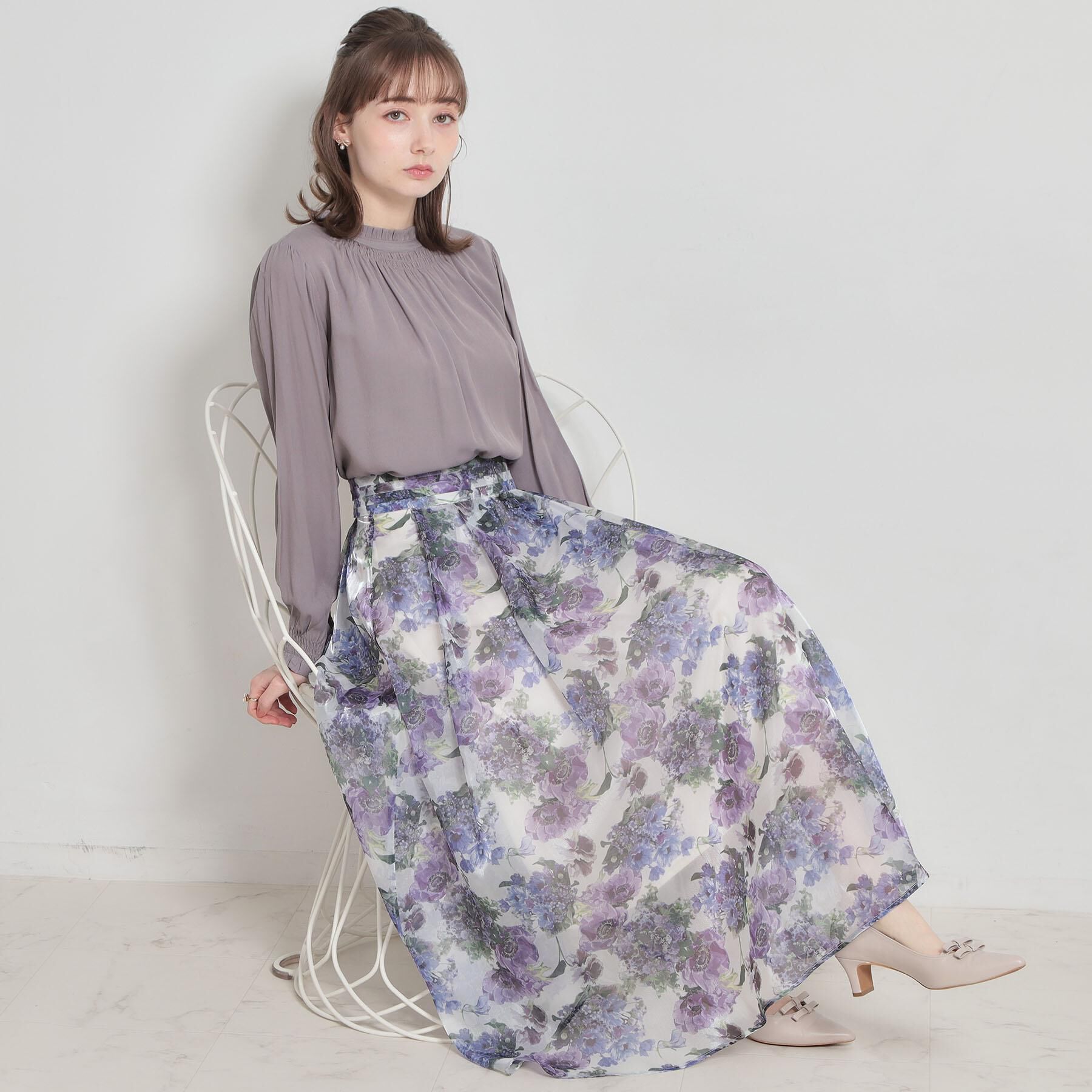 Couture broach「【前後2WAY・洗える】RTピケ リボン ブラウス」|シャツ・ブラウス|