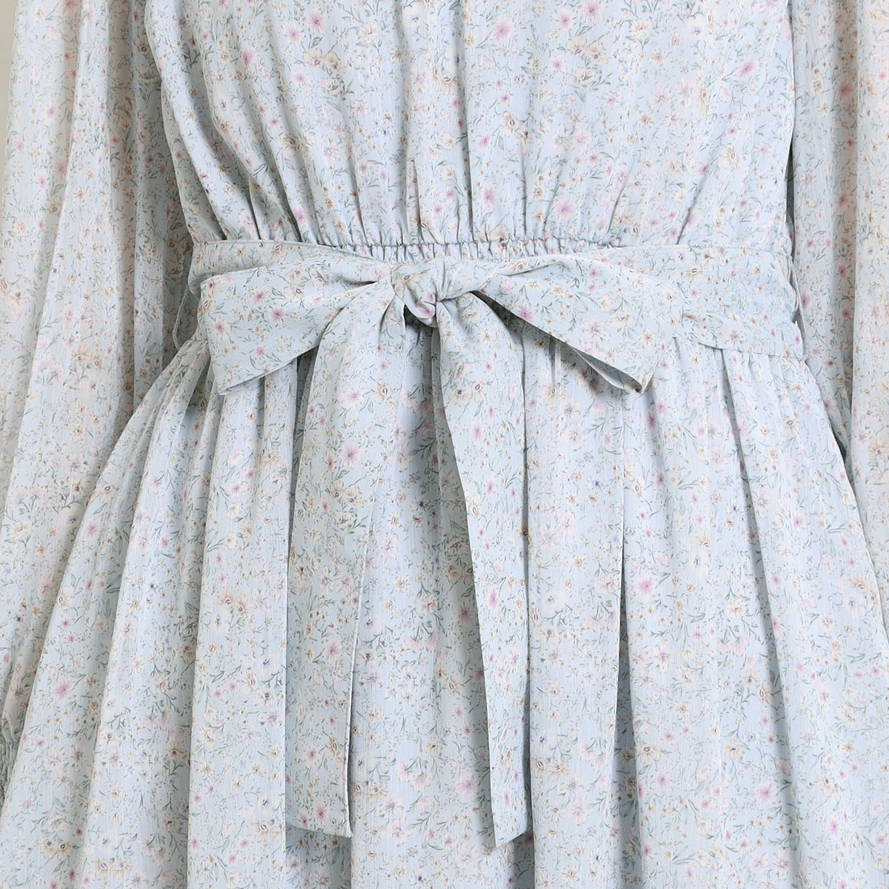 Couture broach「【洗える・着映え】楊柳小花シャーリングワンピース」|ワンピース|