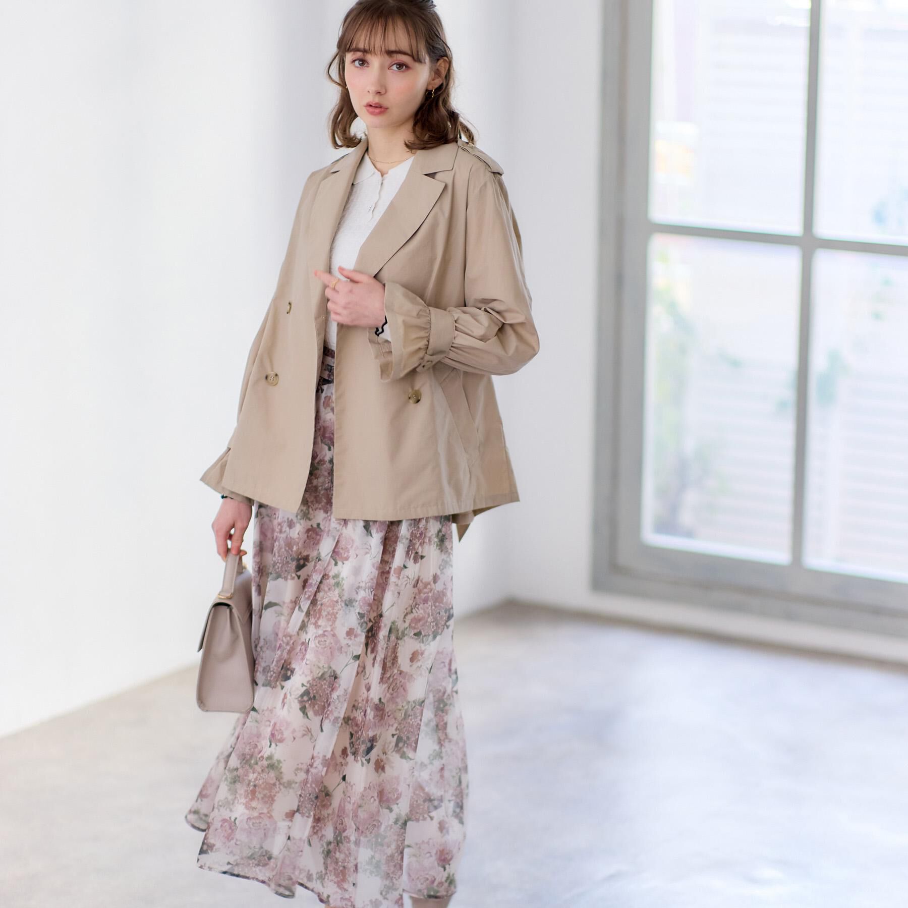 Couture broach「【洗える着映え】ビジュー釦ポロニット」|ニット・セーター|