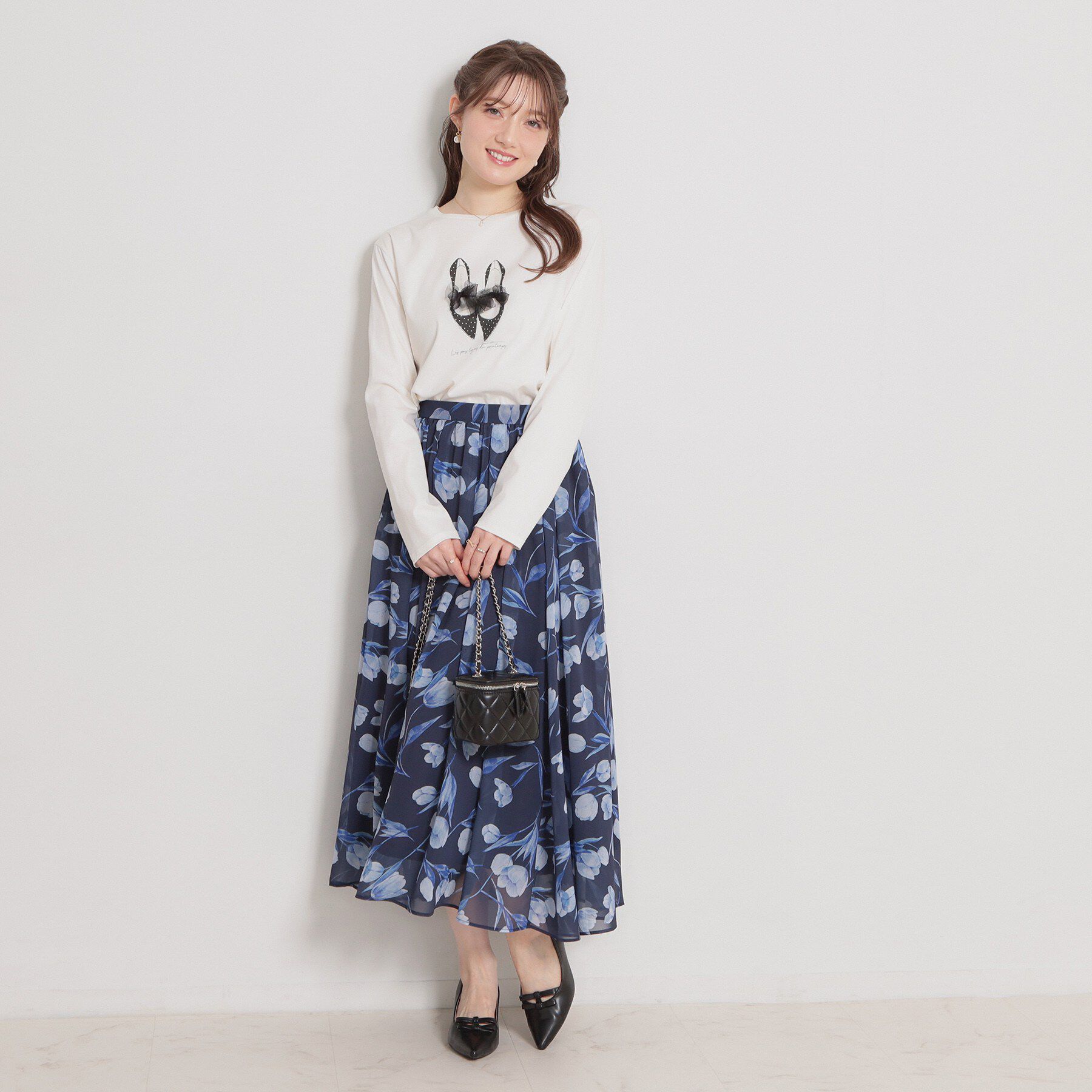 Couture broach「【綿100％・洗える】パリジェンヌ プリントTシャツ」|Tシャツ・カットソー|