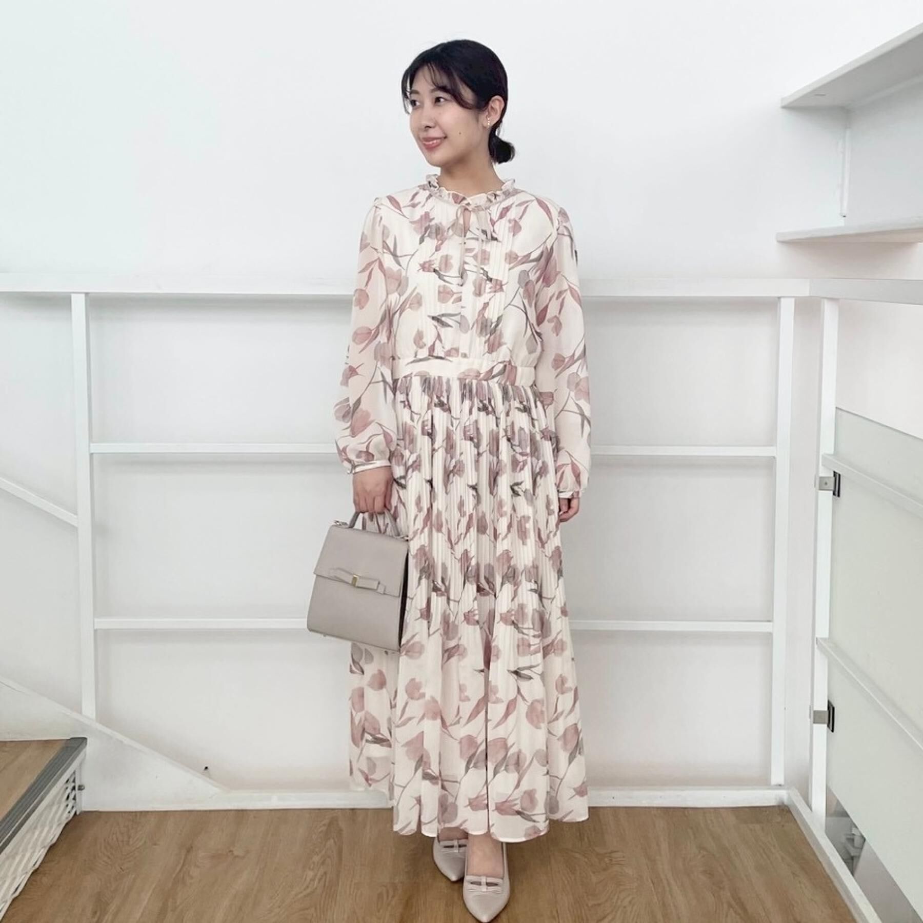 Couture broach「【洗える・着映え】チューリップ柄 ワンピース」|ワンピース|