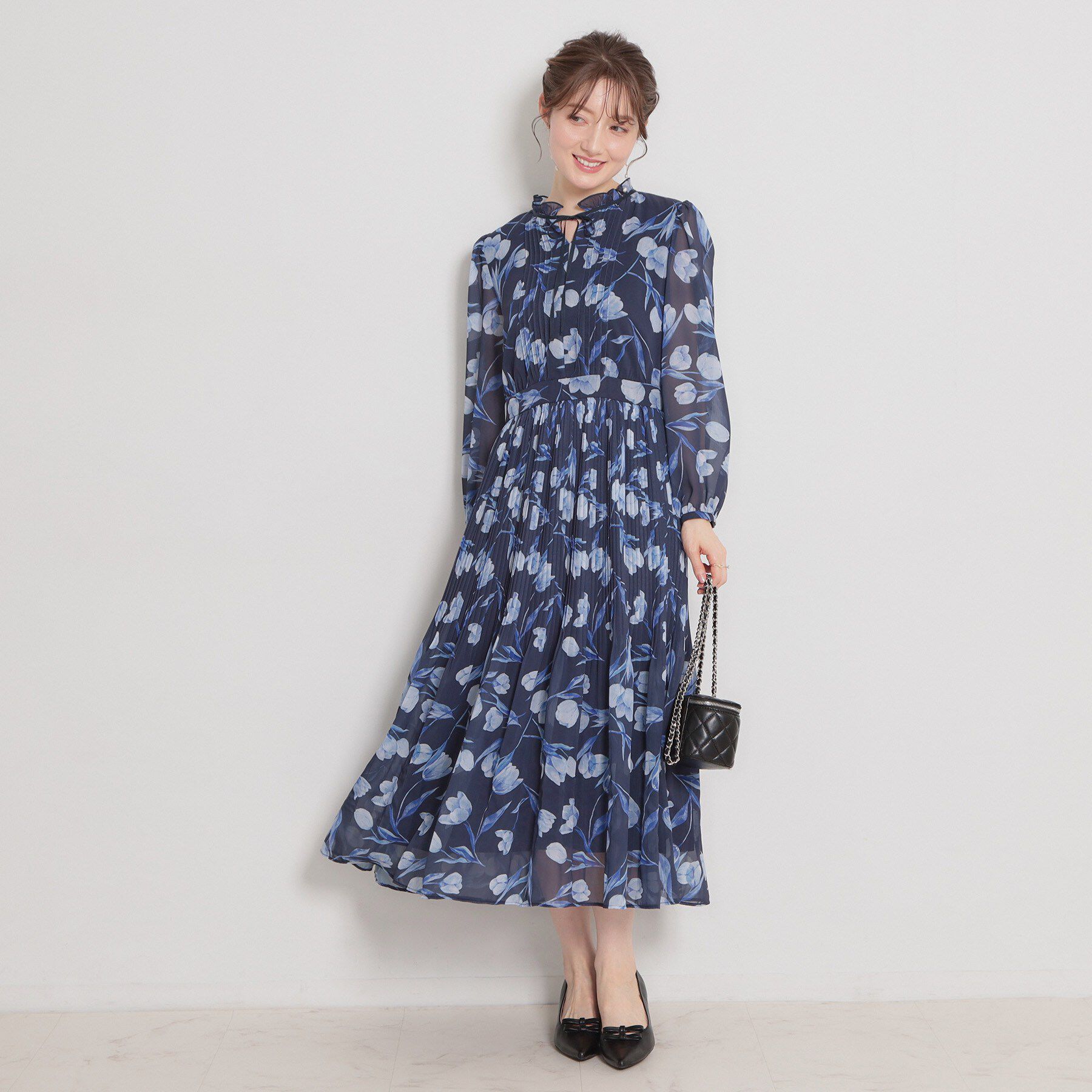 Couture broach「【洗える・着映え】チューリップ柄 ワンピース」|ワンピース|