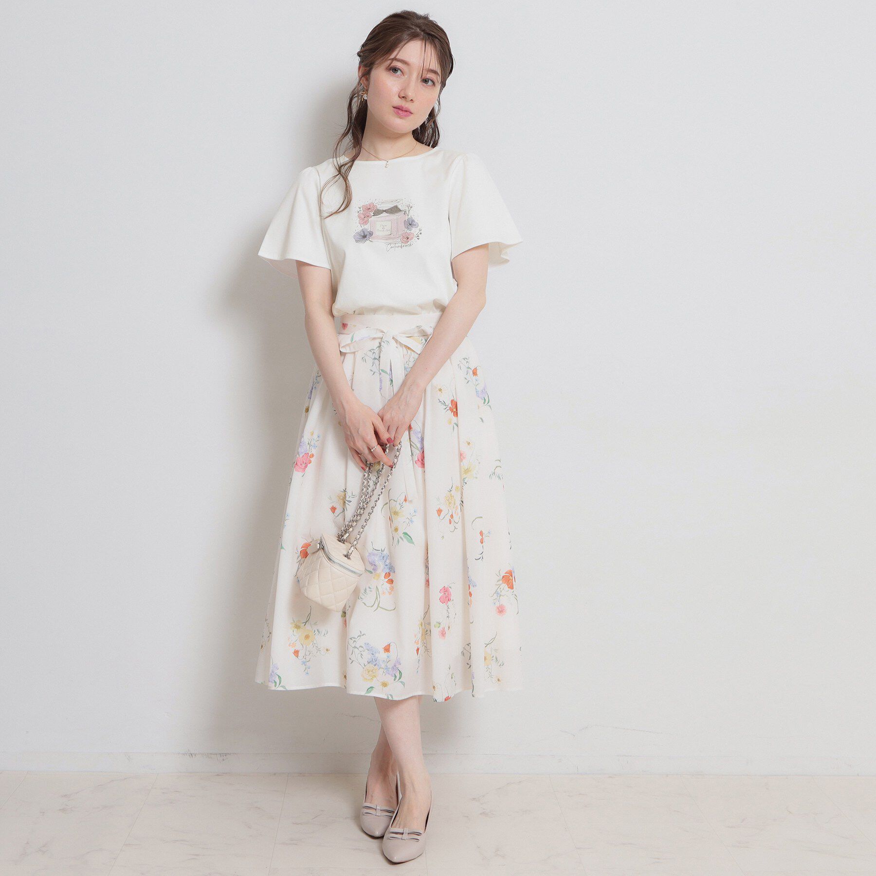 Couture broach「【接触冷感・UVカット】パフュームプリントTシャツ」|Tシャツ・カットソー|