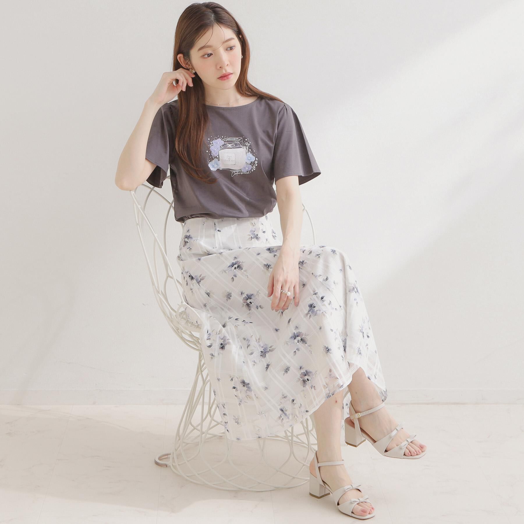 Couture broach「【接触冷感・UVカット】パフュームプリントTシャツ」|Tシャツ・カットソー|