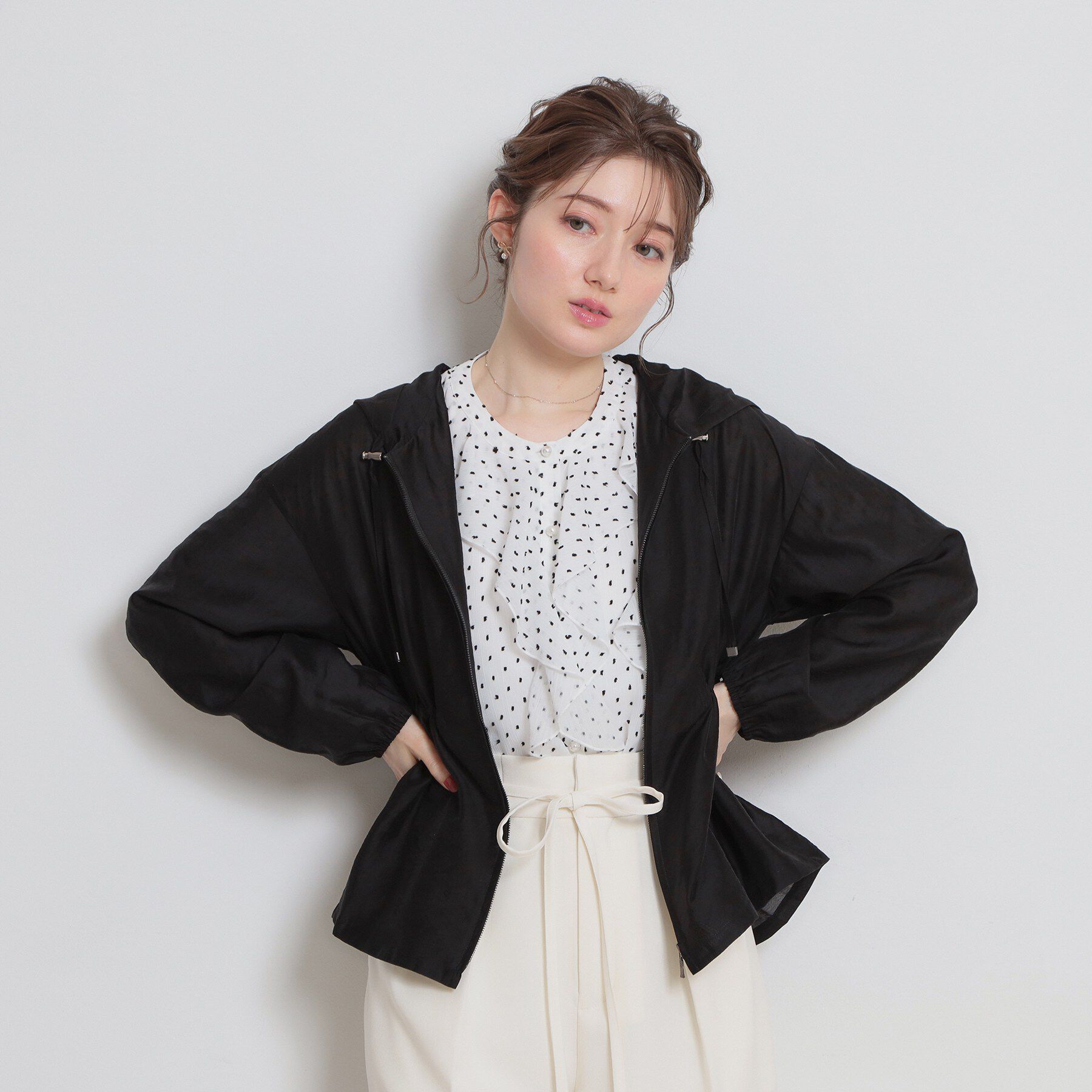 Couture broach「【洗える】愛されシアーマンパ」|ブルゾン・スタジャン|