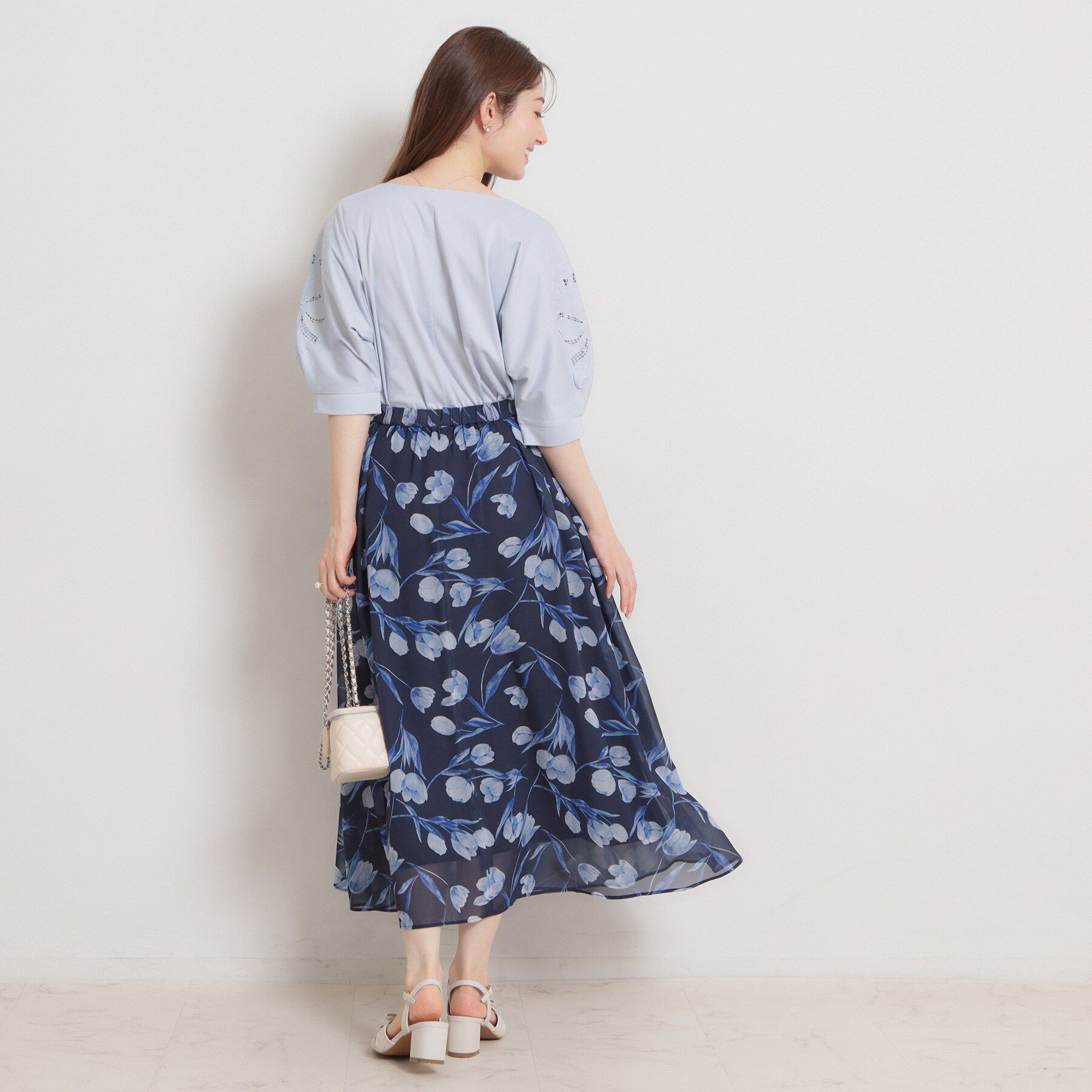 Couture broach「【接触冷感・UVカット】60シルケット エンブロドルマントップス」|Tシャツ・カットソー|