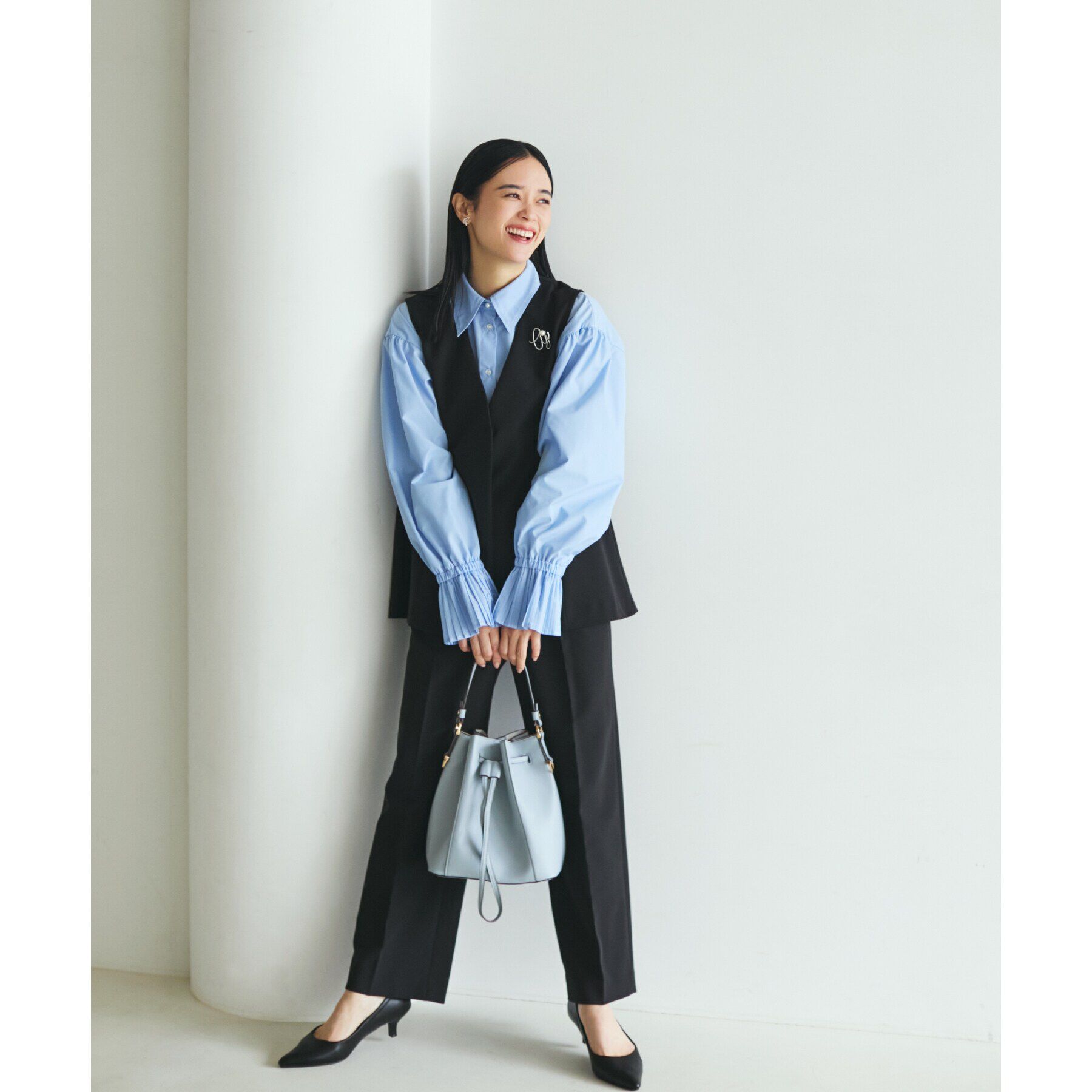 THE SHOP TK「【汚れ＆シワが付きにくい/セレモニー/通勤】ダブルクロスジレ/洗濯機OK」|ベスト・ジレ|