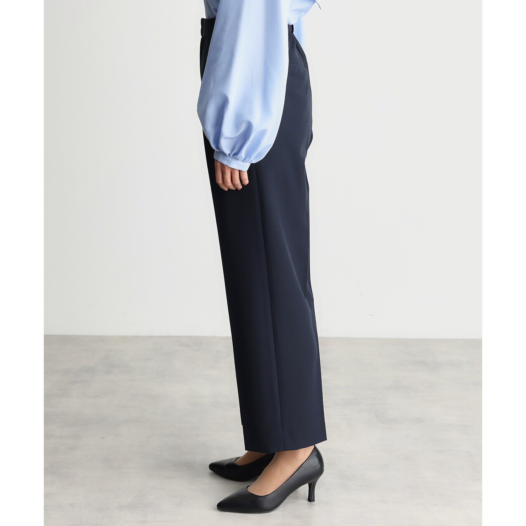 THE SHOP TK「【汚れ防止／シワになりにくい／セレモニー／通勤】ダブルクロスワイドパンツ／洗える／サスティナブル」|その他|