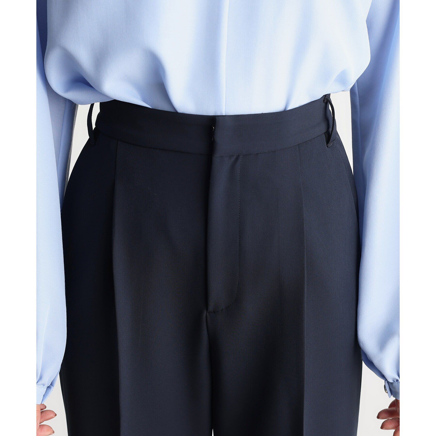 THE SHOP TK「【汚れ防止／シワになりにくい／セレモニー／通勤】ダブルクロスワイドパンツ／洗える／サスティナブル」|その他|