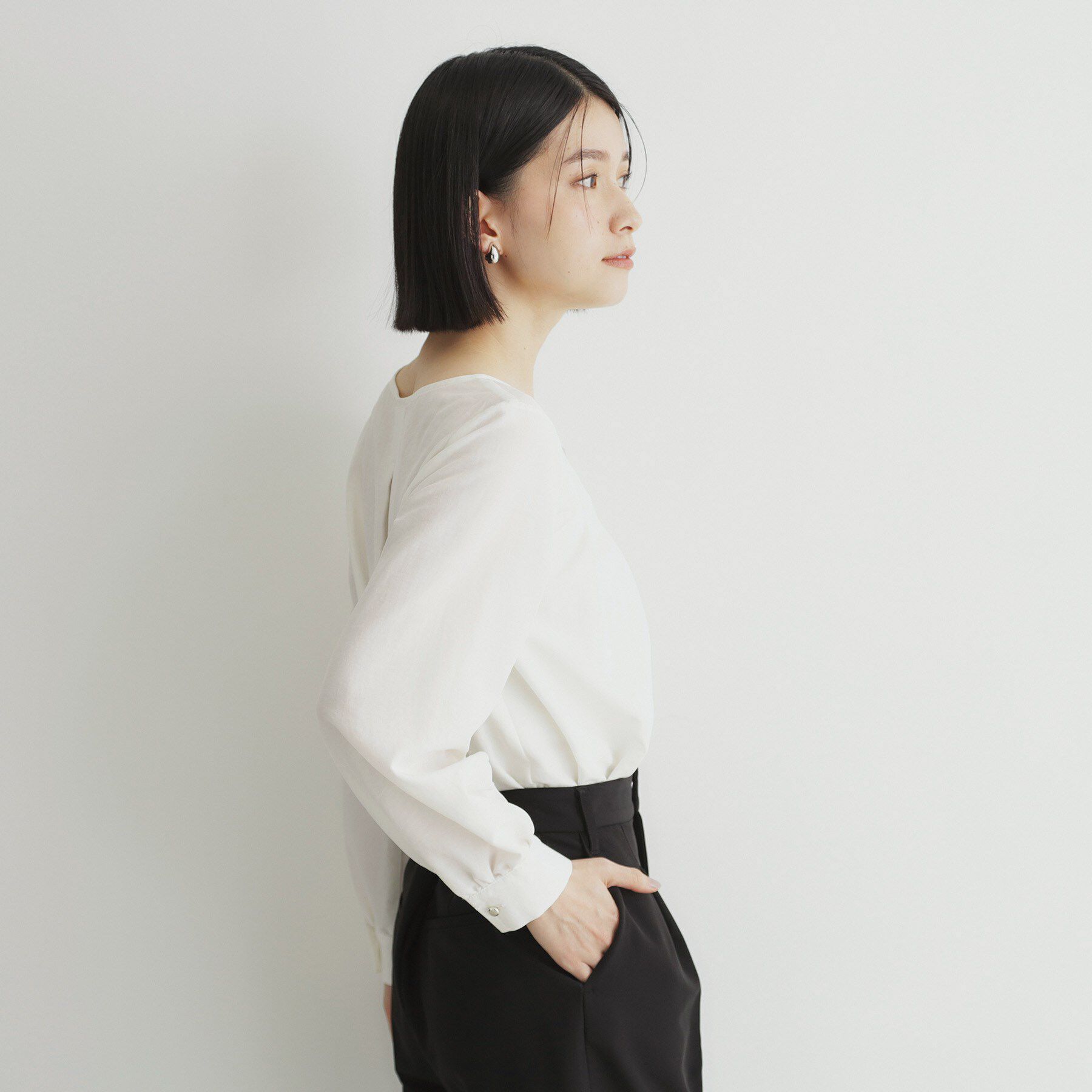 THE SHOP TK「【セレモニー/通勤】フロントタックブラウス」|シャツ・ブラウス|