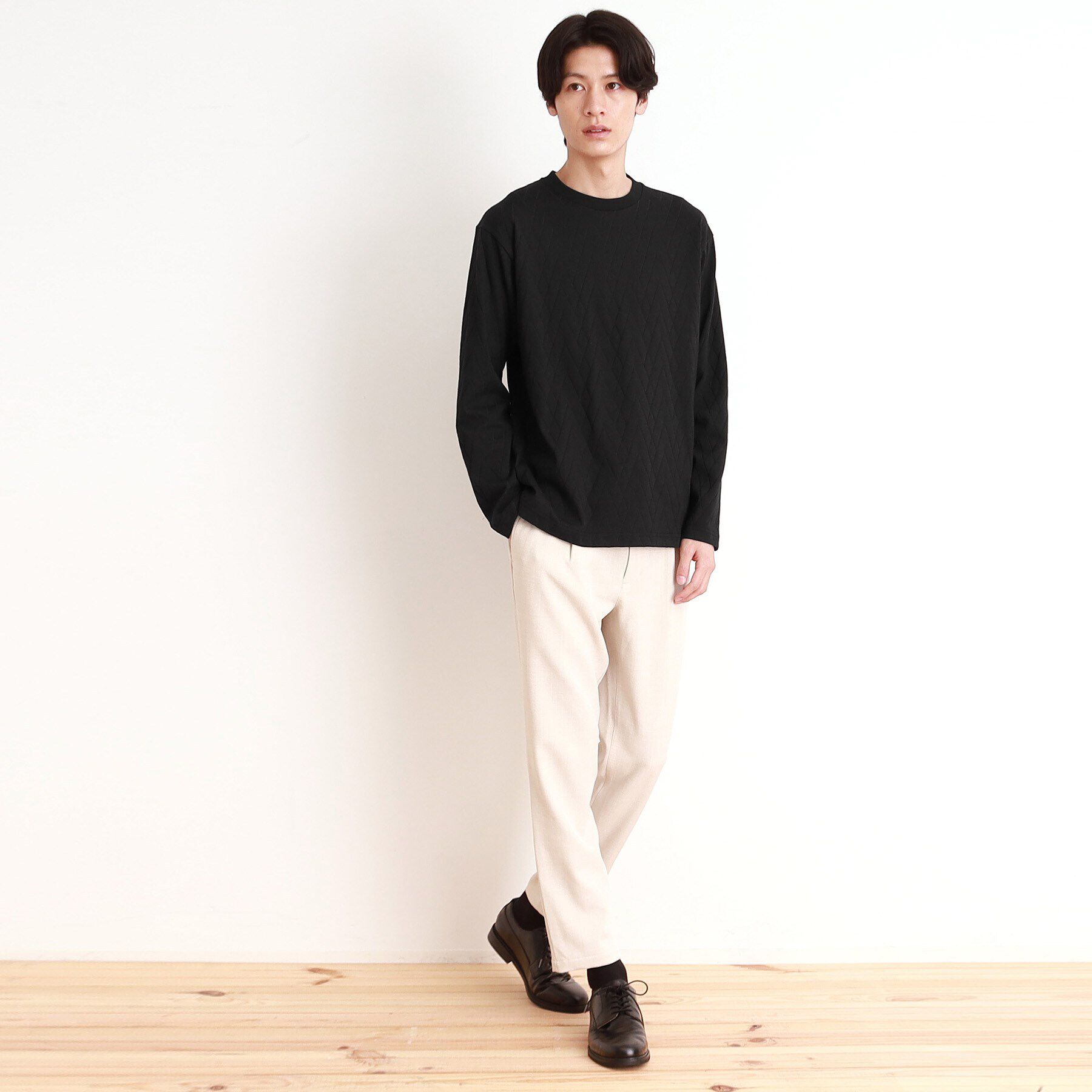 THE SHOP TK「ジオメトリックリンクス長袖Tシャツ ON／OFF兼用」|Tシャツ・カットソー|