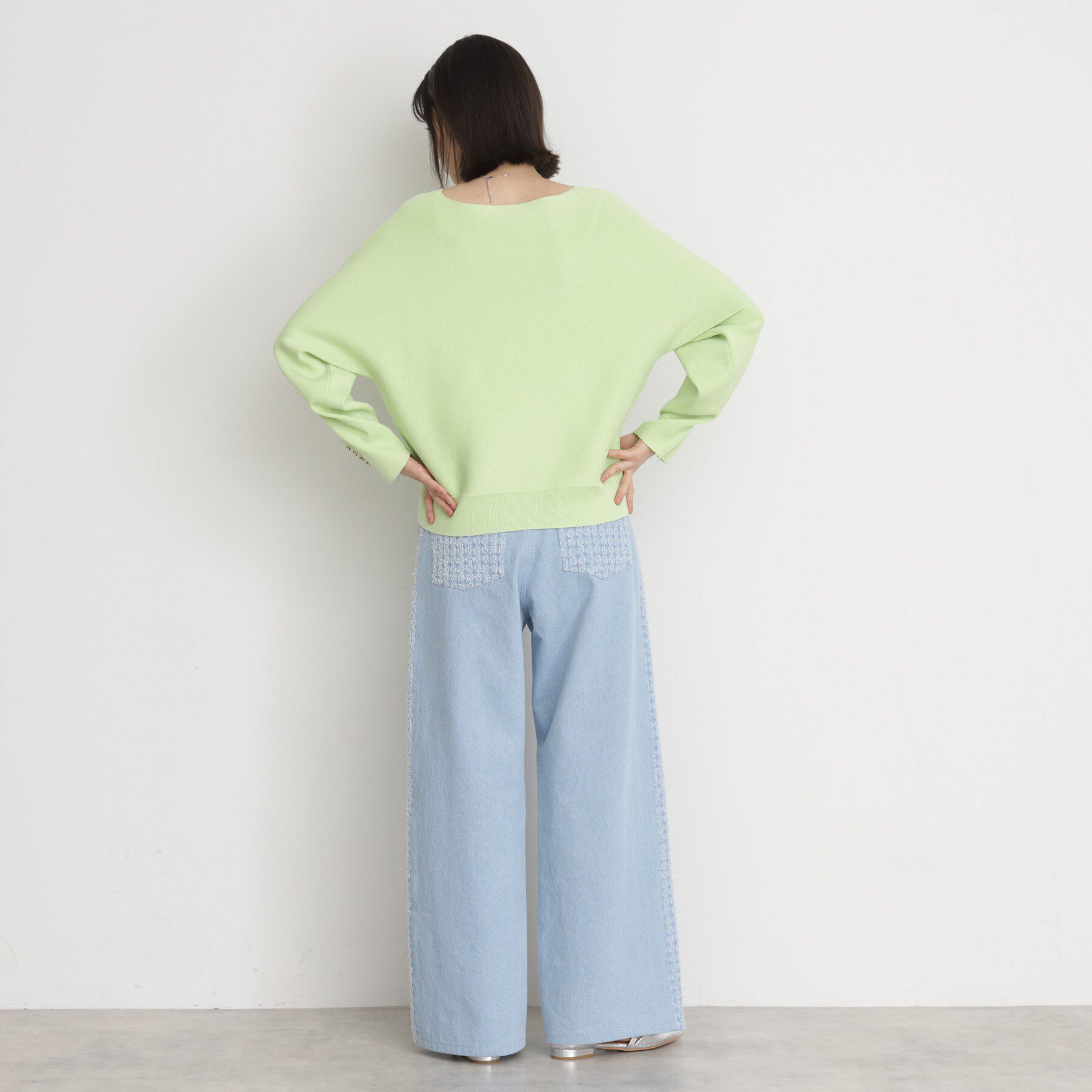 THE SHOP TK「ドルマン袖釦ニット【洗濯機OK】」|ニット・セーター|