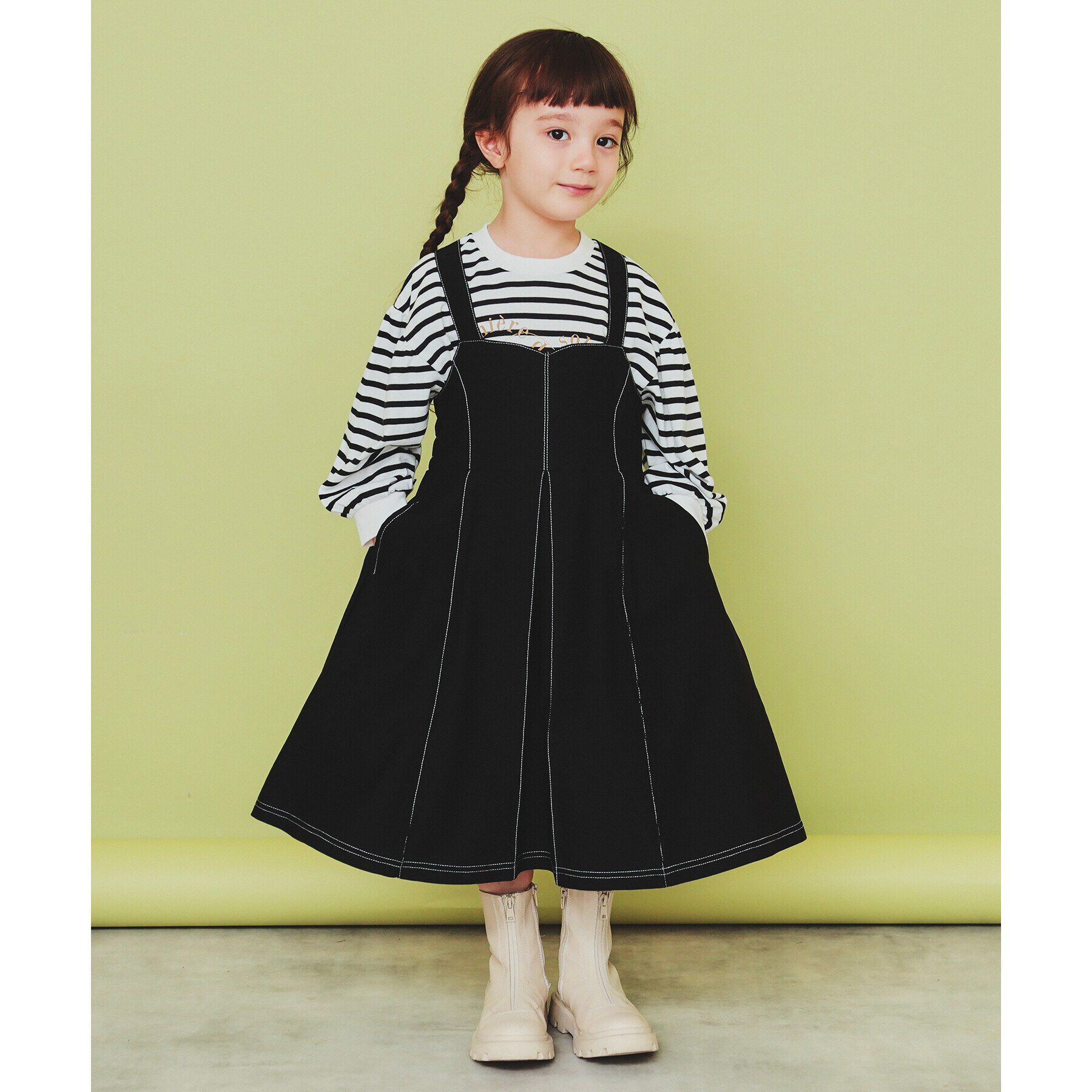 THE SHOP TK「【110-150】ハートロゴパフ袖プルオーバー/洗濯機OK」|Tシャツ・カットソー|