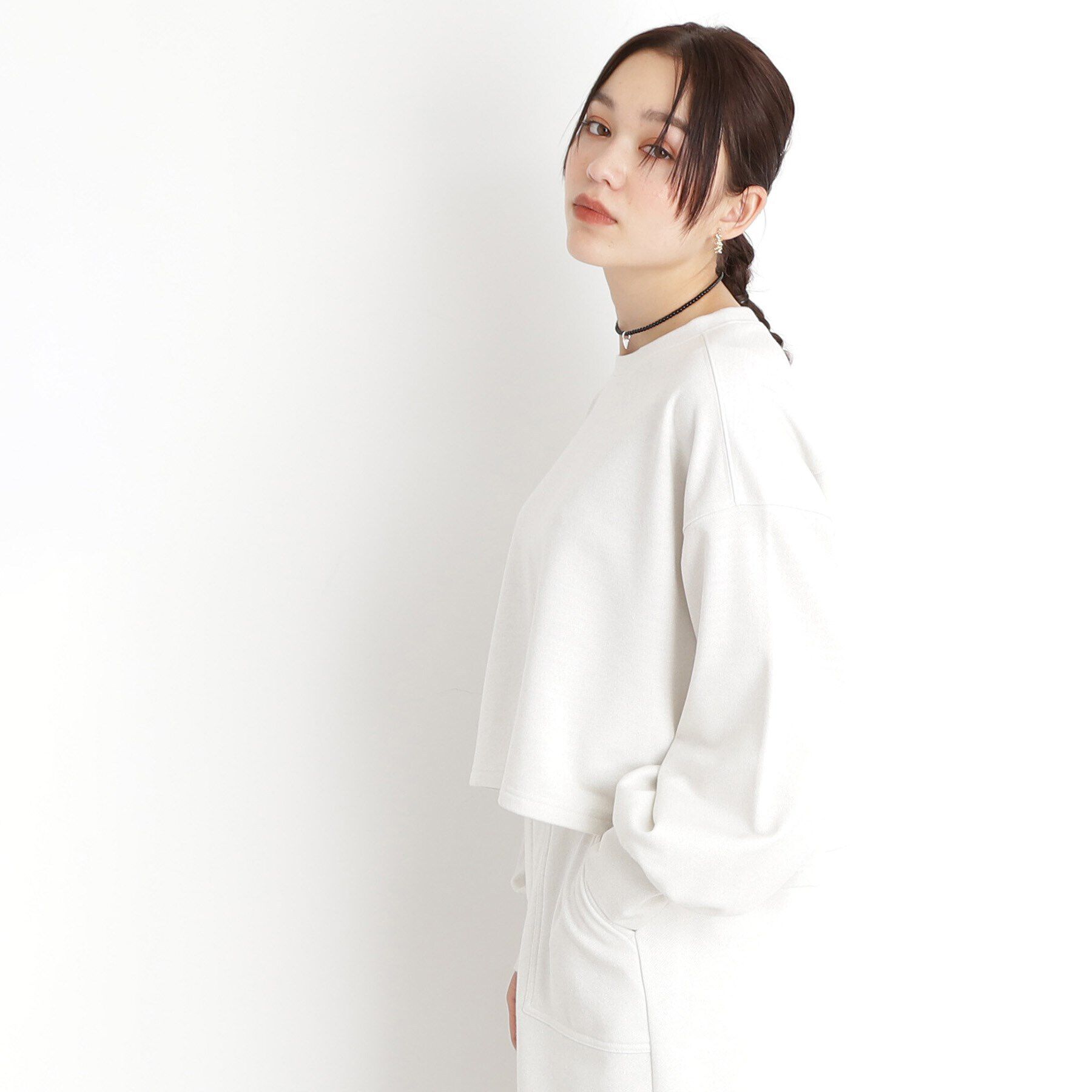 THE SHOP TK「ラメ裏毛パフスリーブ【洗える】」|Tシャツ・カットソー|