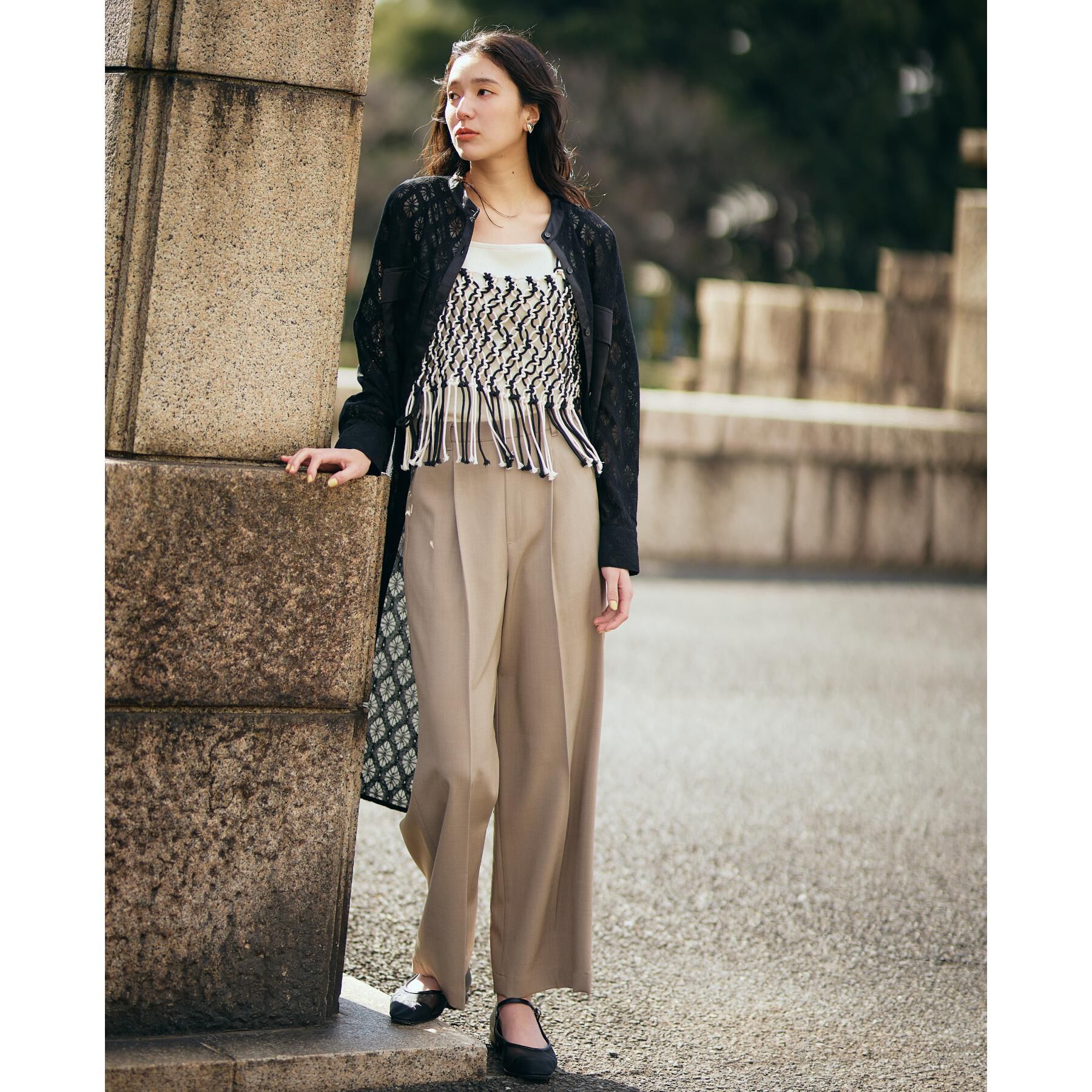 THE SHOP TK「【XS-XLサイズ】麻調ワイドパンツ/洗濯機OK/from the VOICE」|その他|