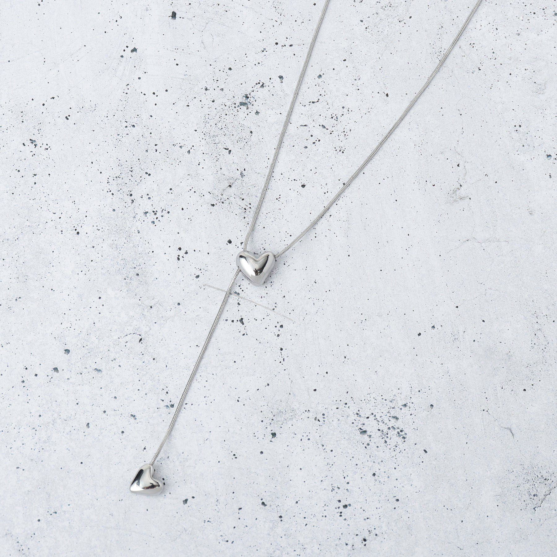 THE SHOP TK「カラービジューラリエット」|ネックレス|ハートシルバー(10