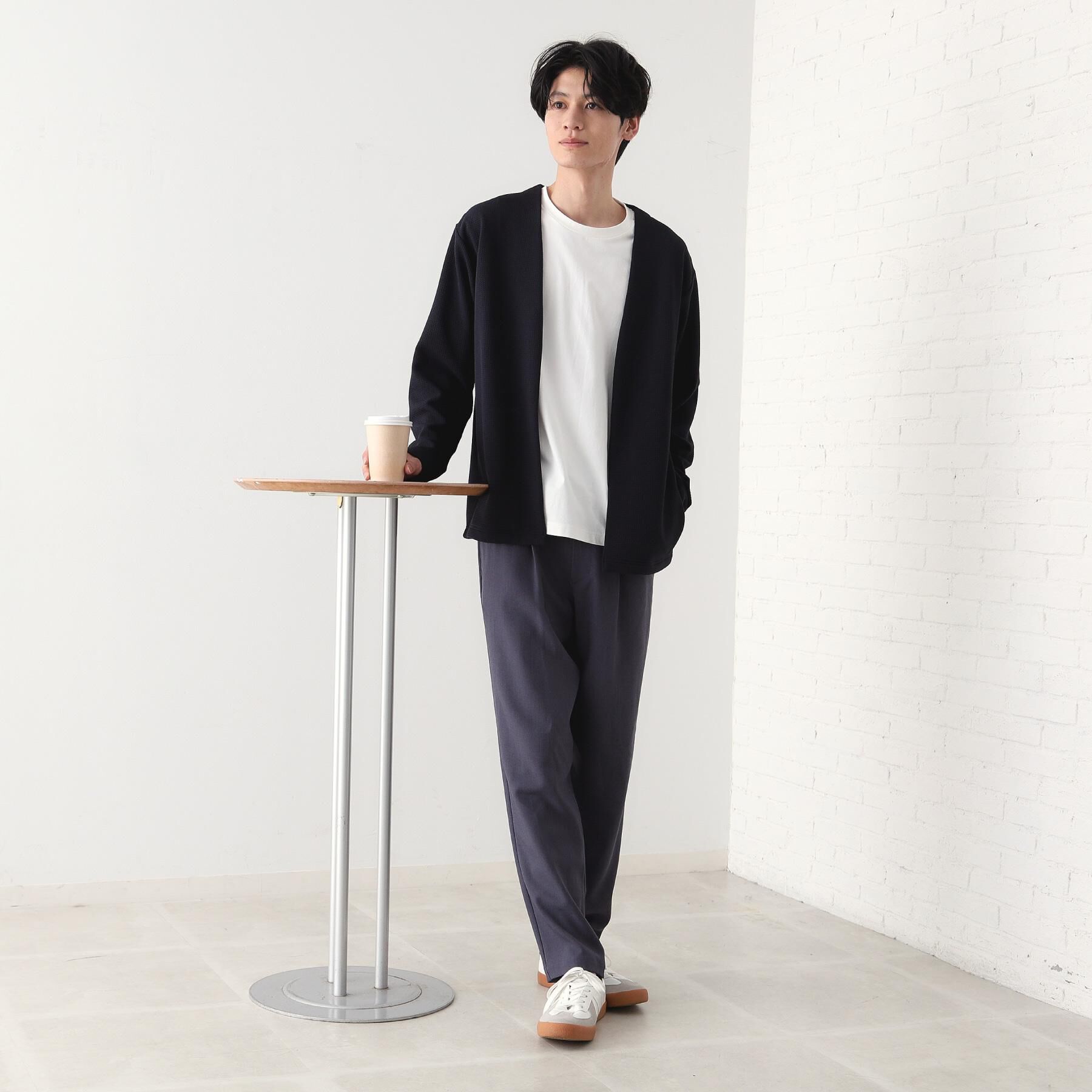 THE SHOP TK「ミニフクレアンサンブルカーディガン 【長袖カーディガン＋半袖Tシャツセットアイテム】」|カーディガン|