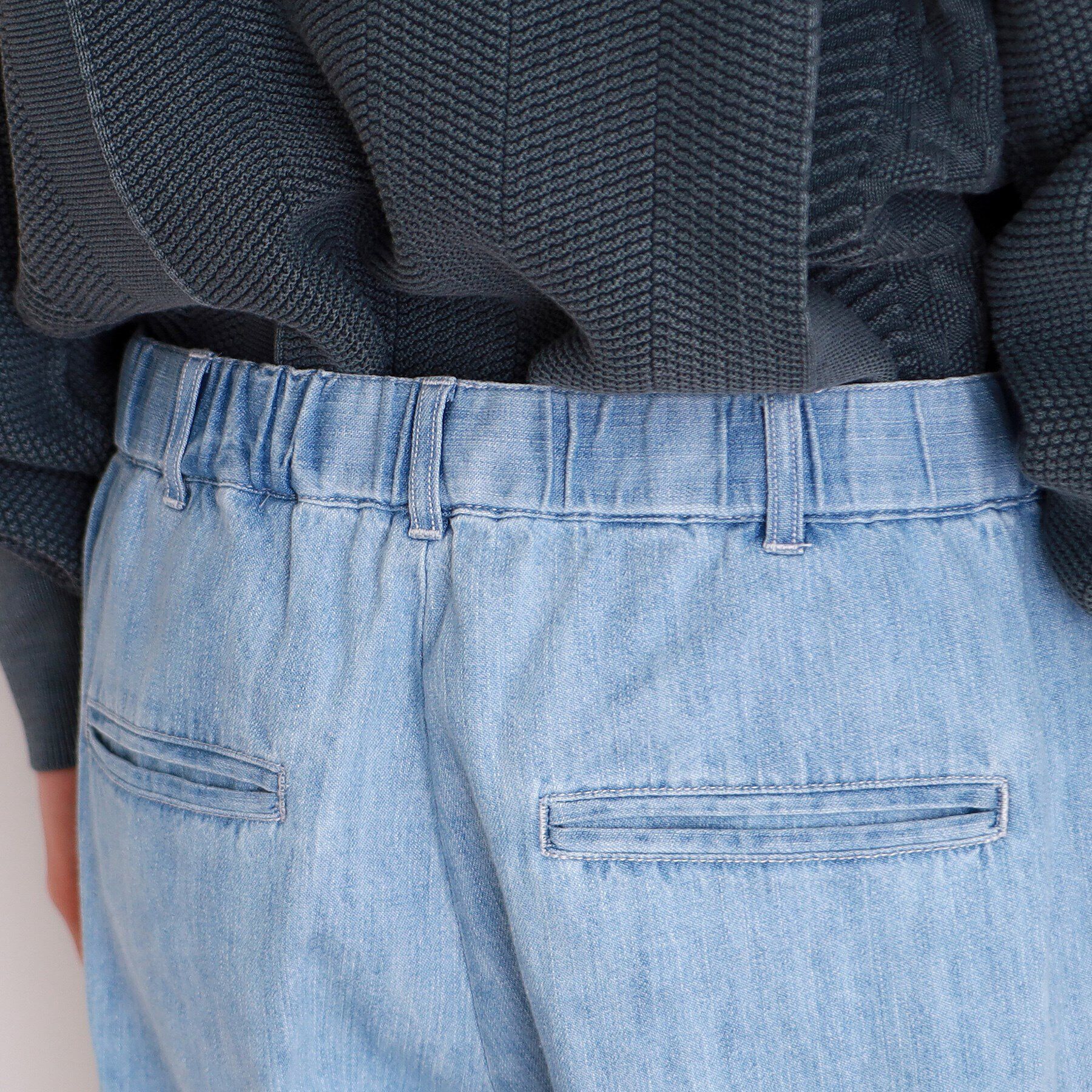 THE SHOP TK「綿麻デニムワイドイージーパンツ　セットアップ可」|その他|