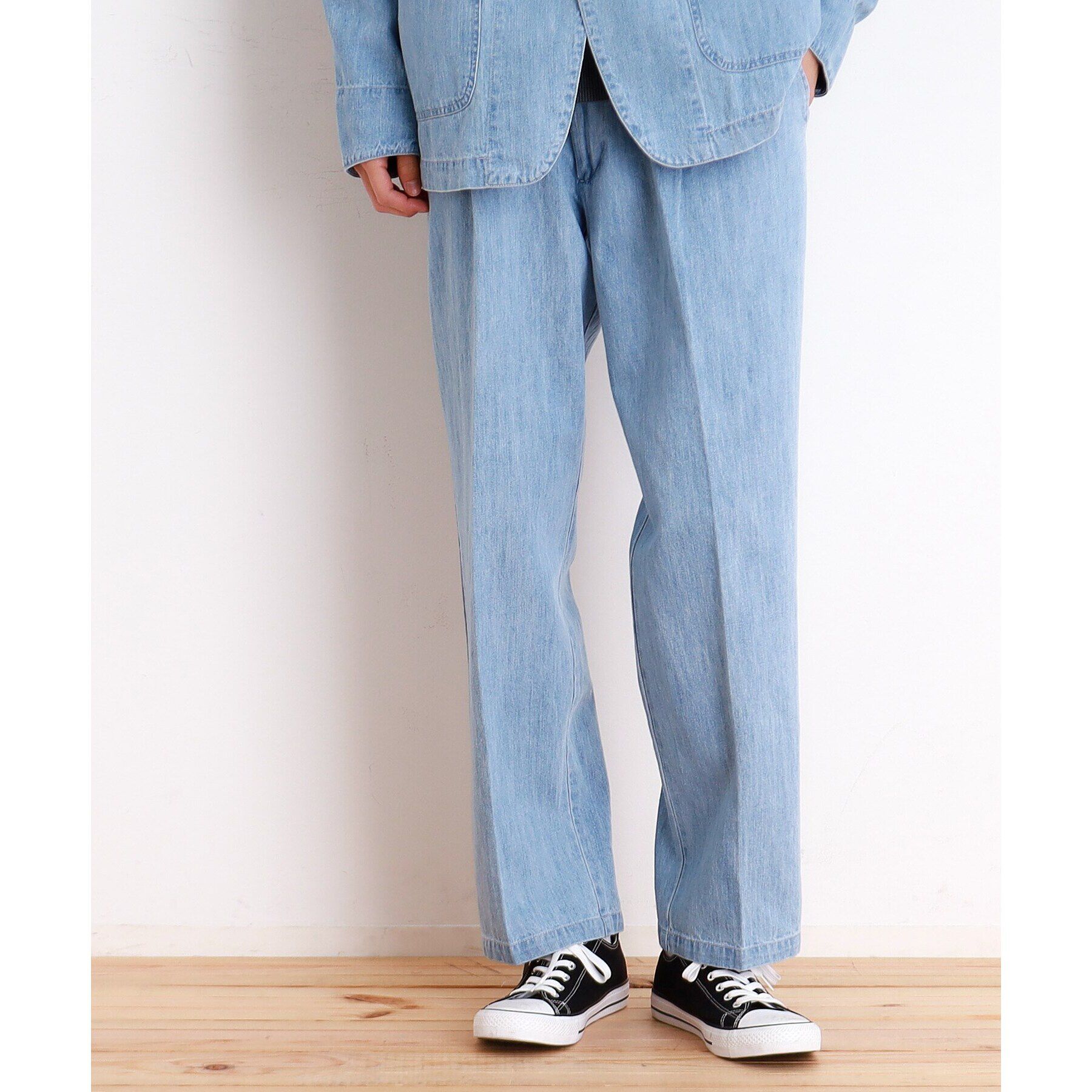 THE SHOP TK「綿麻デニムワイドイージーパンツ　セットアップ可」|その他|