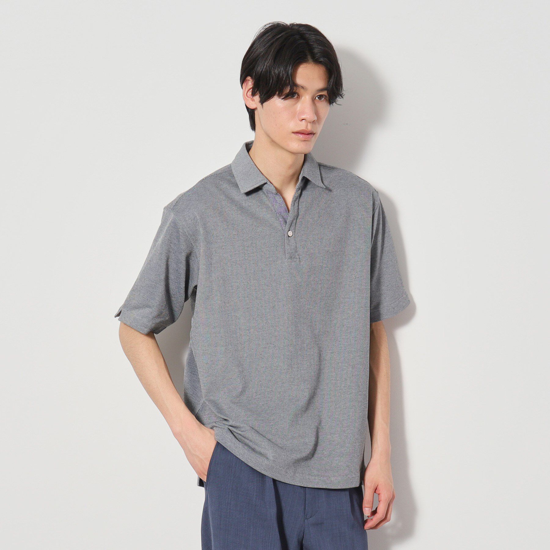 THE SHOP TK「シャンブレーカノコスキッパーポロシャツ」|ポロシャツ|